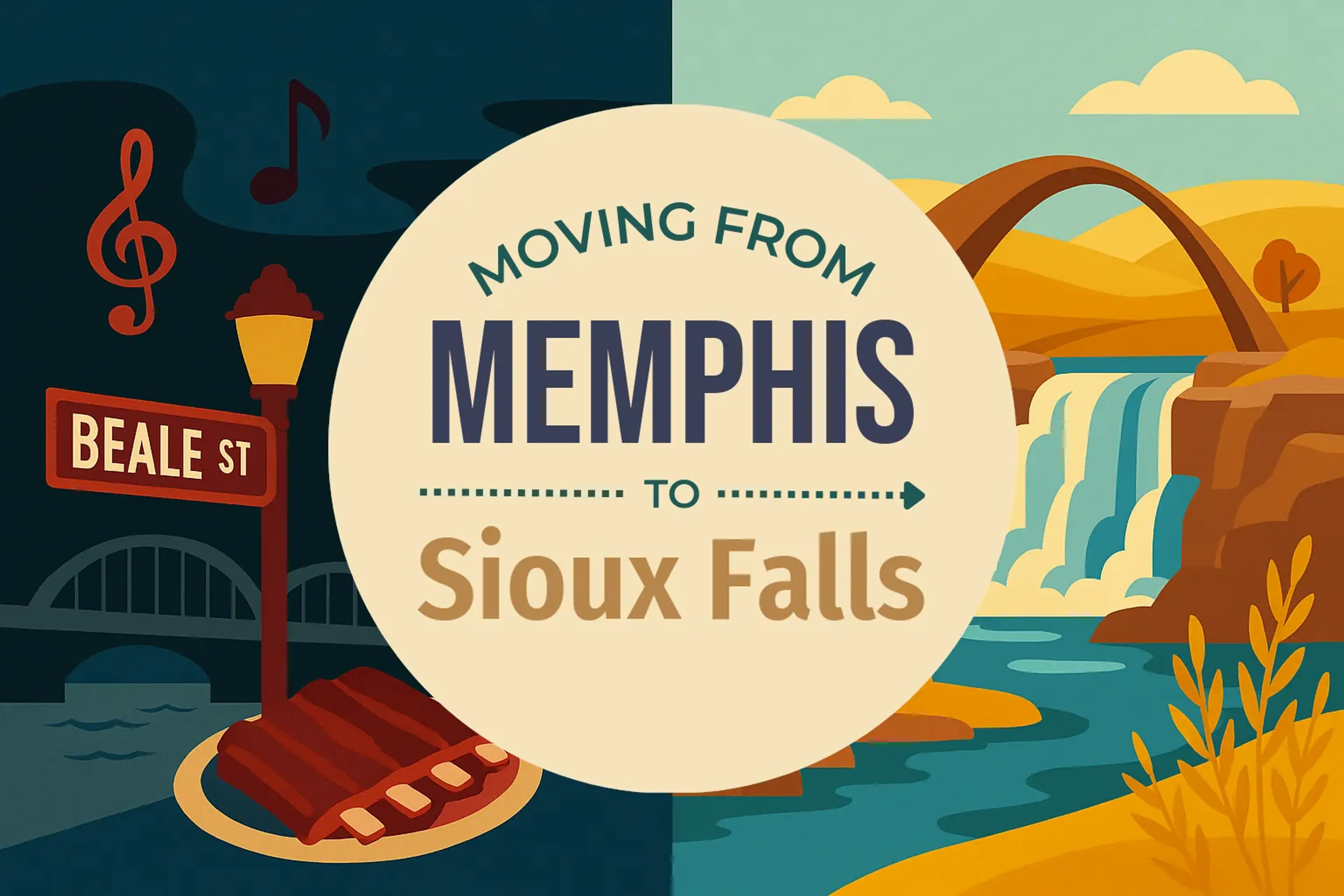 Side-by-side comparison of Memphis to Sioux Falls moving companies