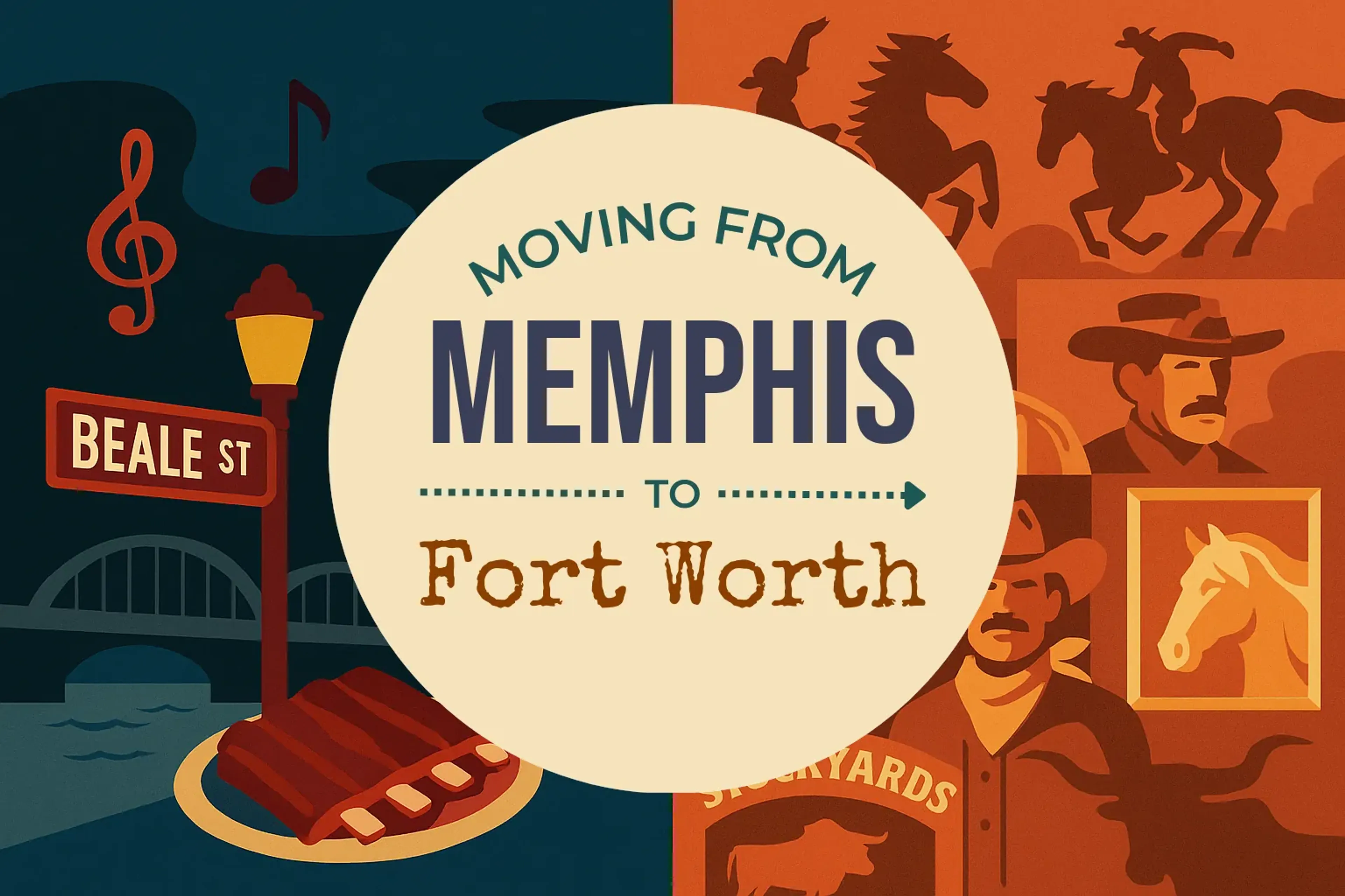 Side-by-side comparison of Memphis to Fort Worth moving companies