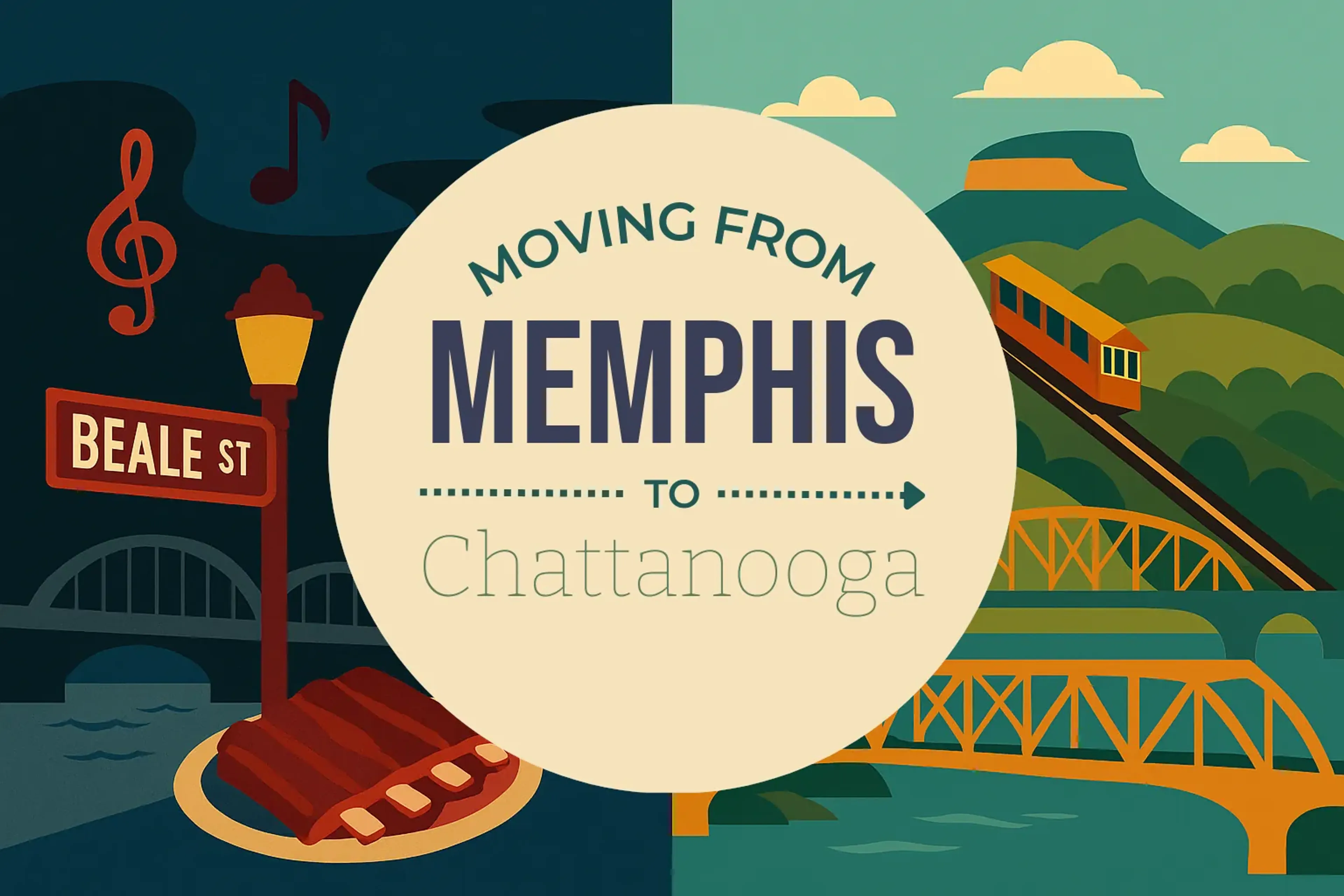 Side-by-side comparison of Memphis to Chattanooga moving companies
