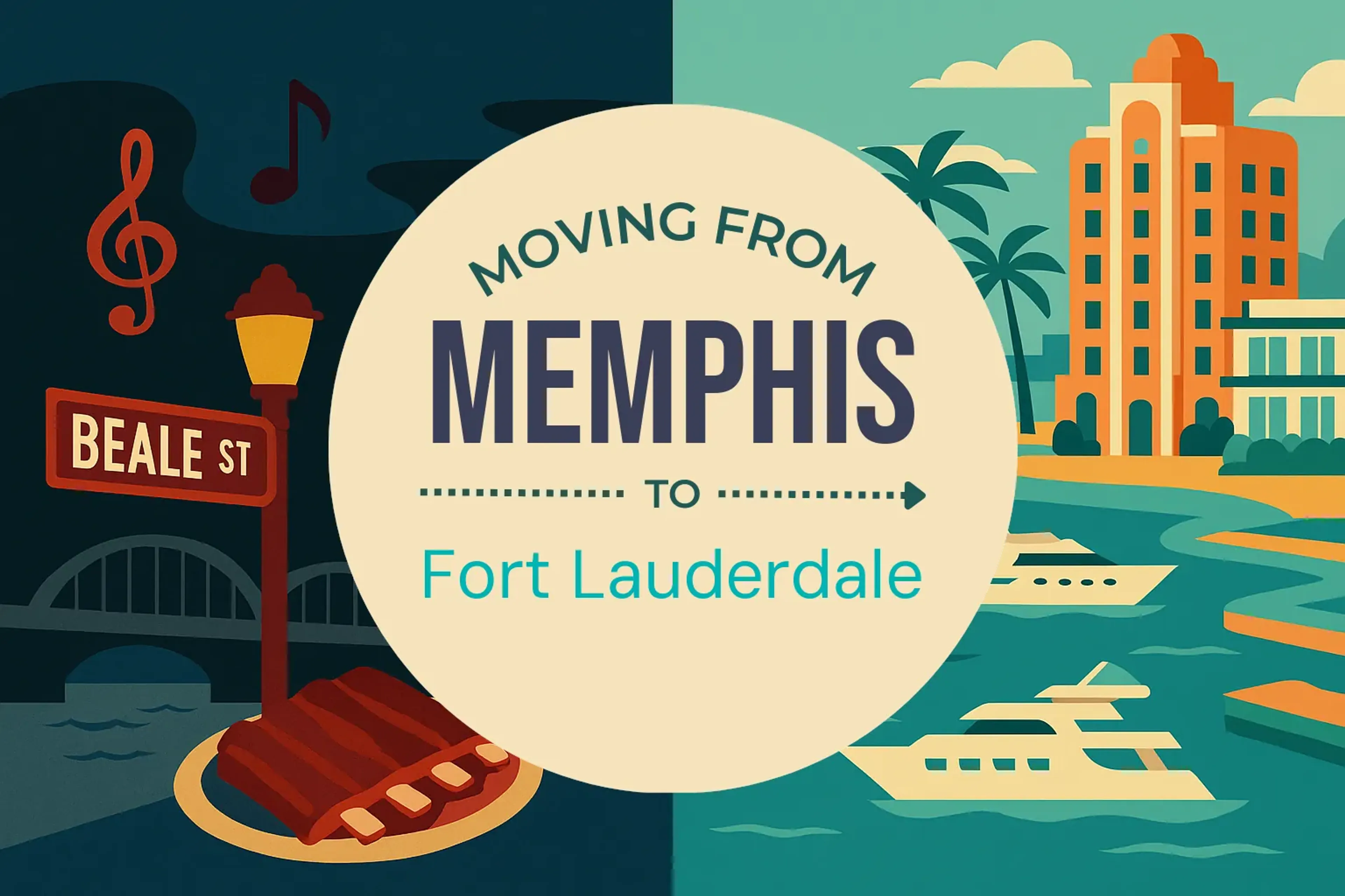 Side-by-side comparison of Memphis to Fort Lauderdale moving companies