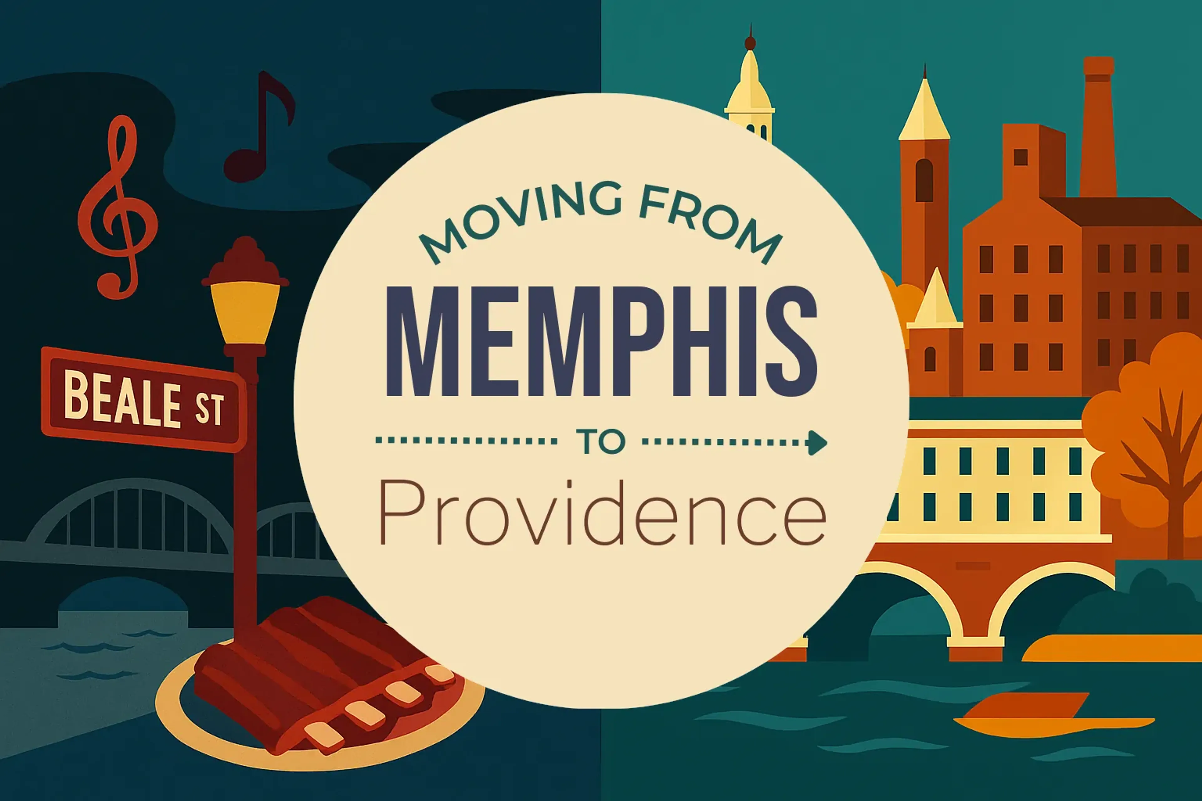 Side-by-side comparison of Memphis to Providence moving companies