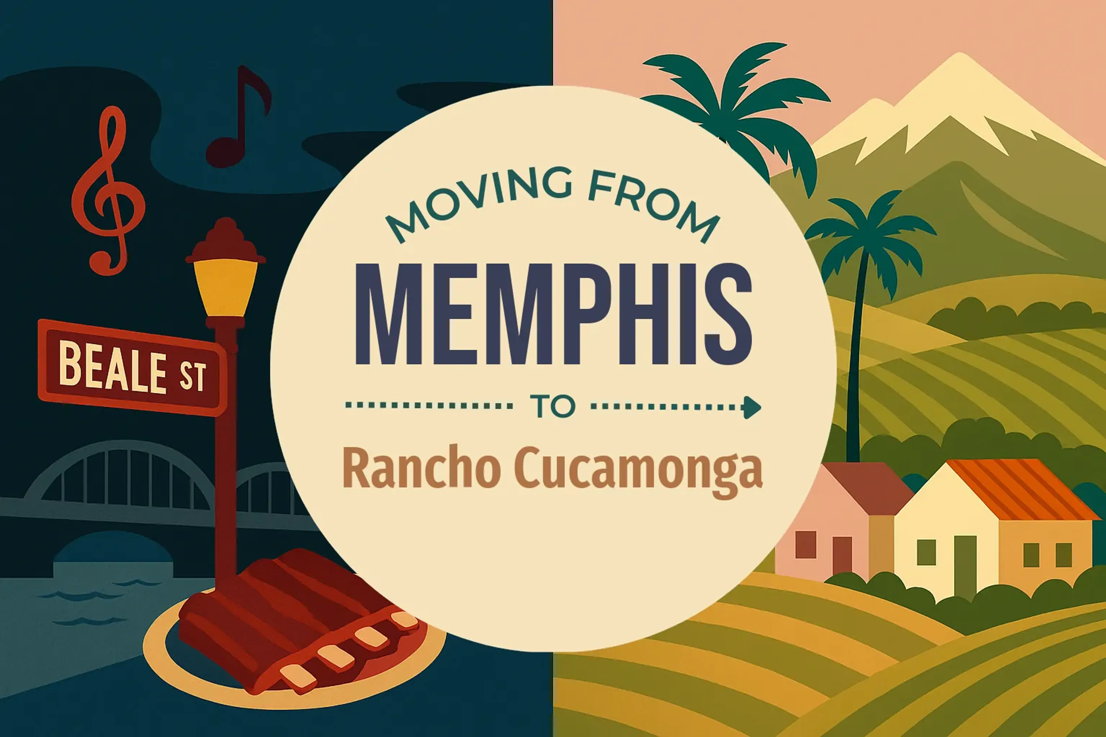 Side-by-side comparison of Memphis to Rancho Cucamonga moving companies
