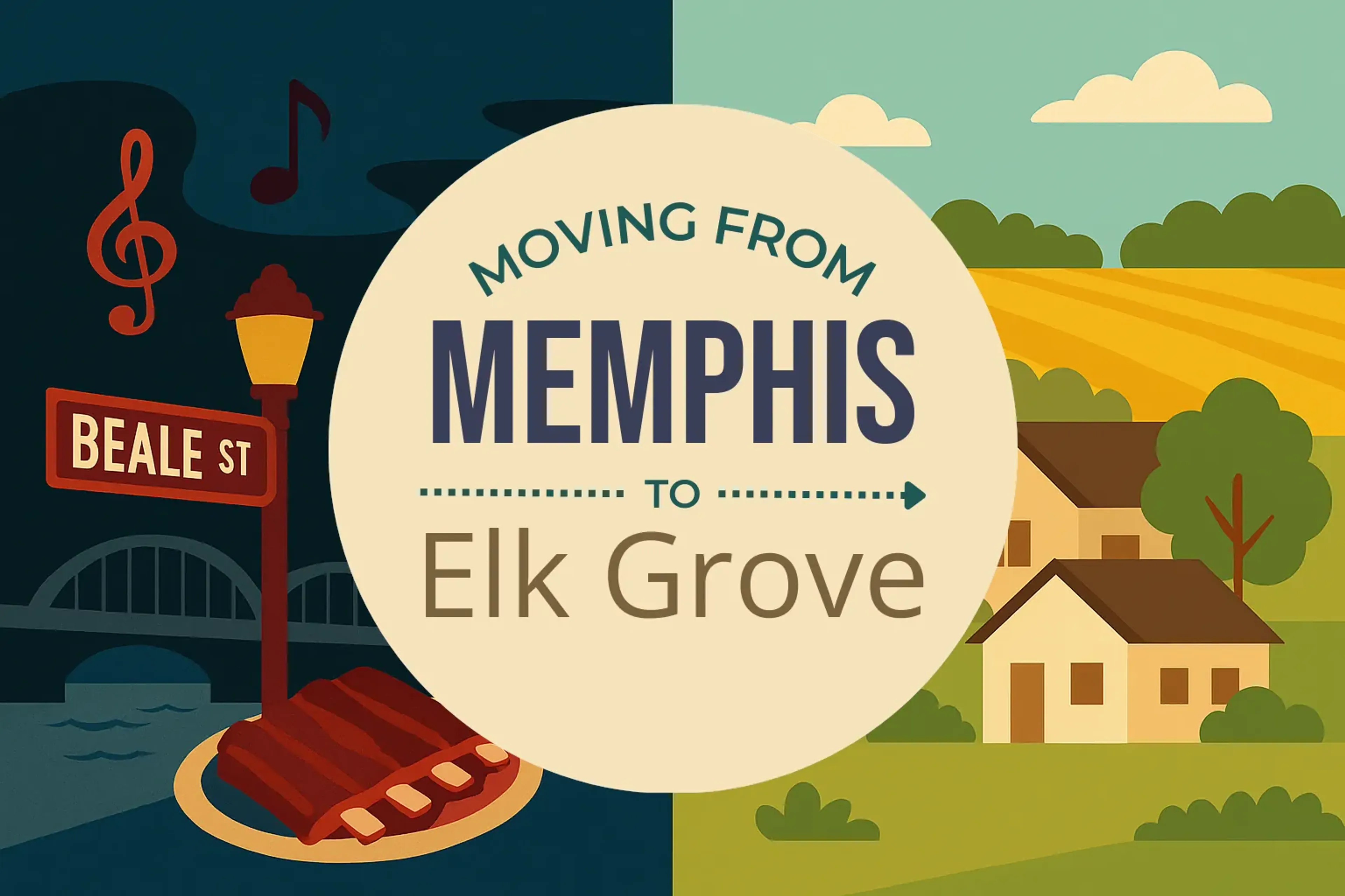 Side-by-side comparison of Memphis to Elk Grove moving companies