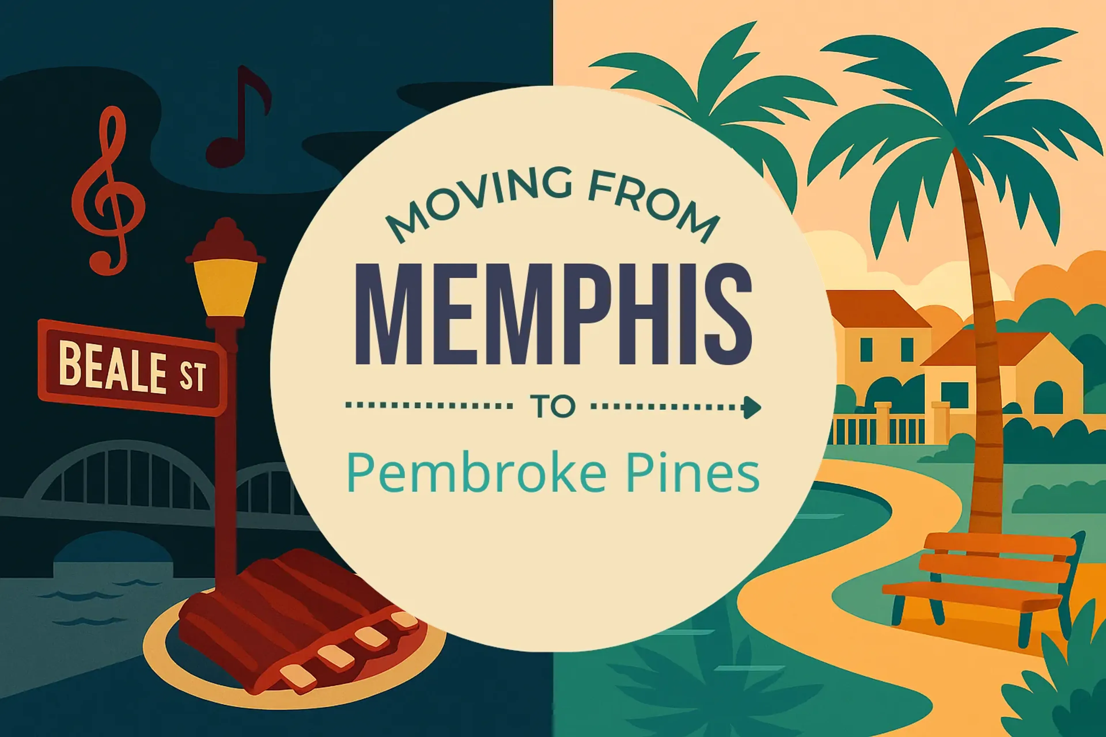 Side-by-side comparison of Memphis to Pembroke Pines moving companies