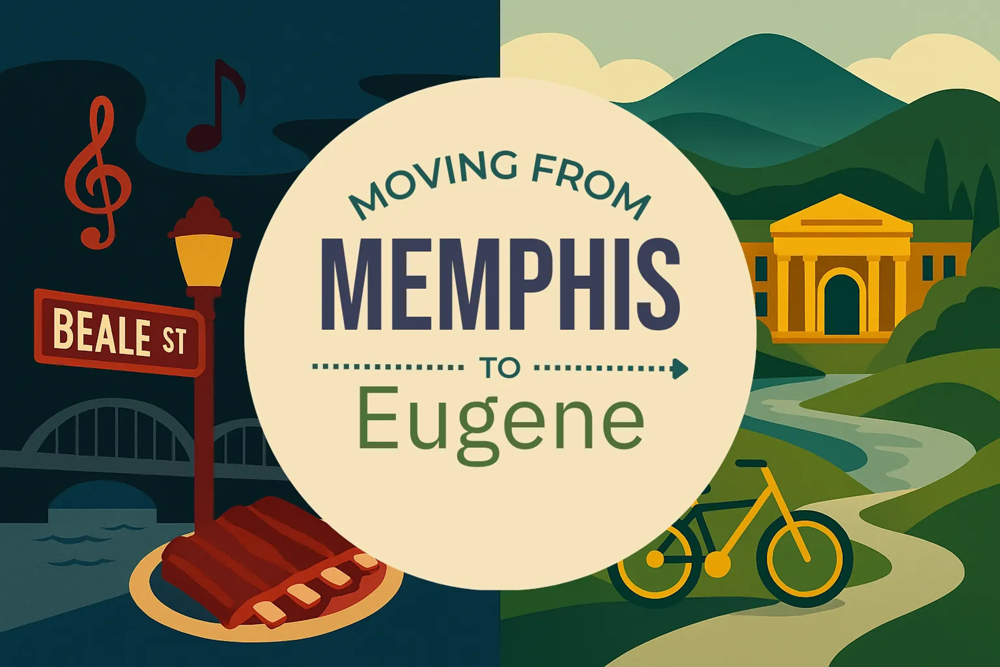 Side-by-side comparison of Memphis to Eugene moving companies