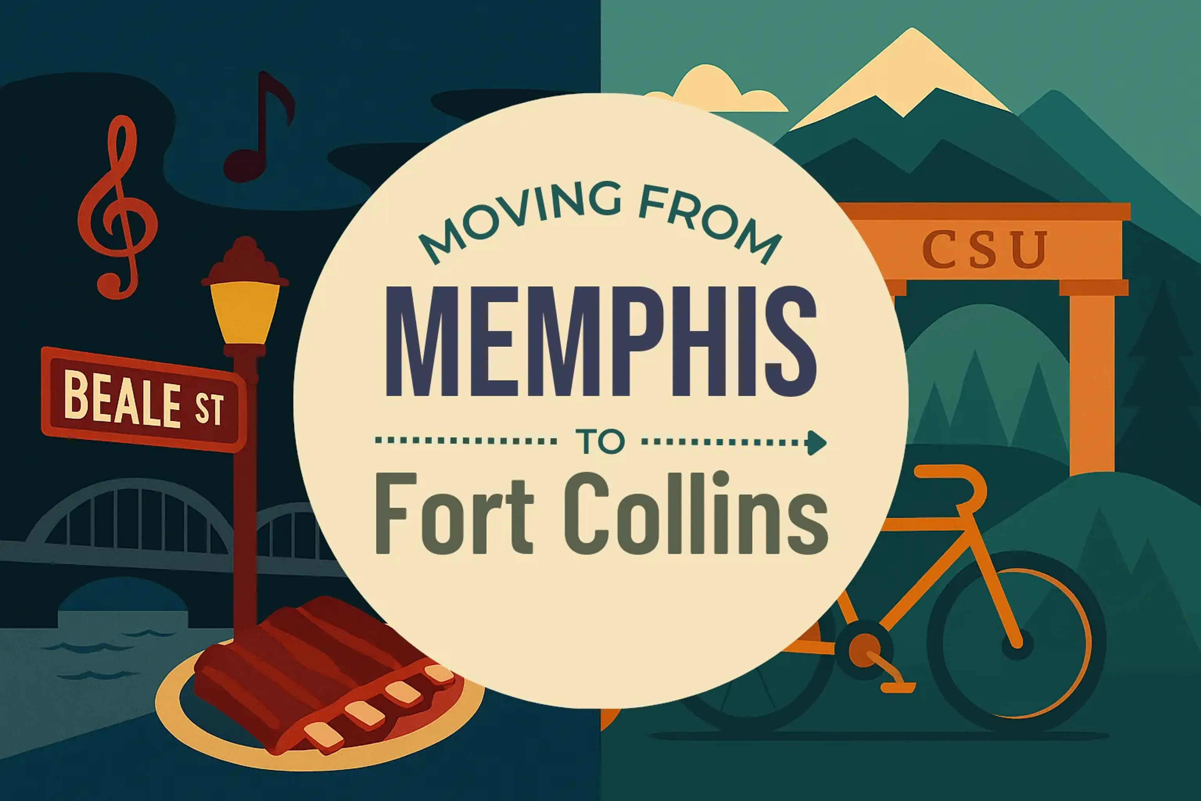 Side-by-side comparison of Memphis to Fort Collins moving companies