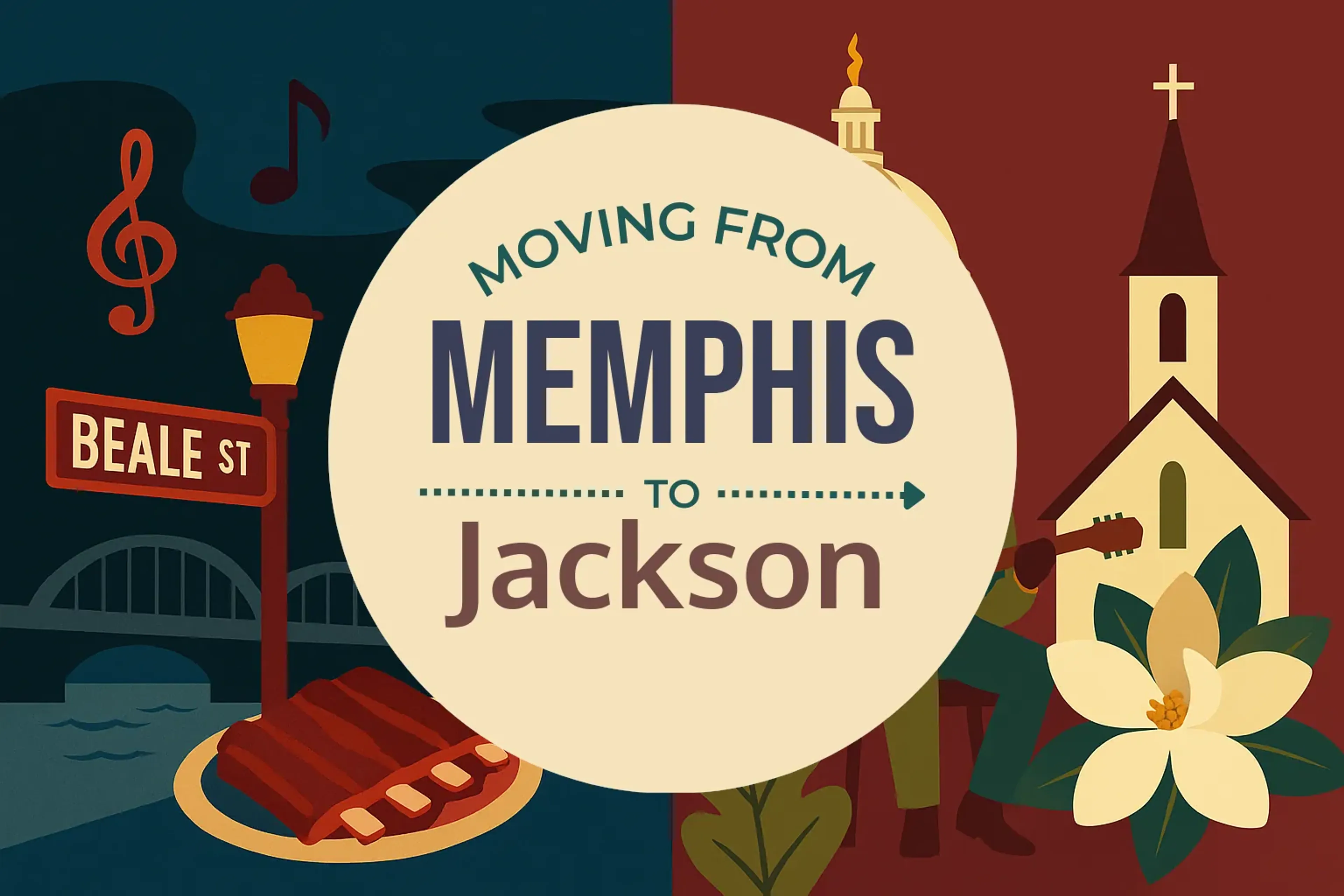 Side-by-side comparison of Memphis to Jackson moving companies