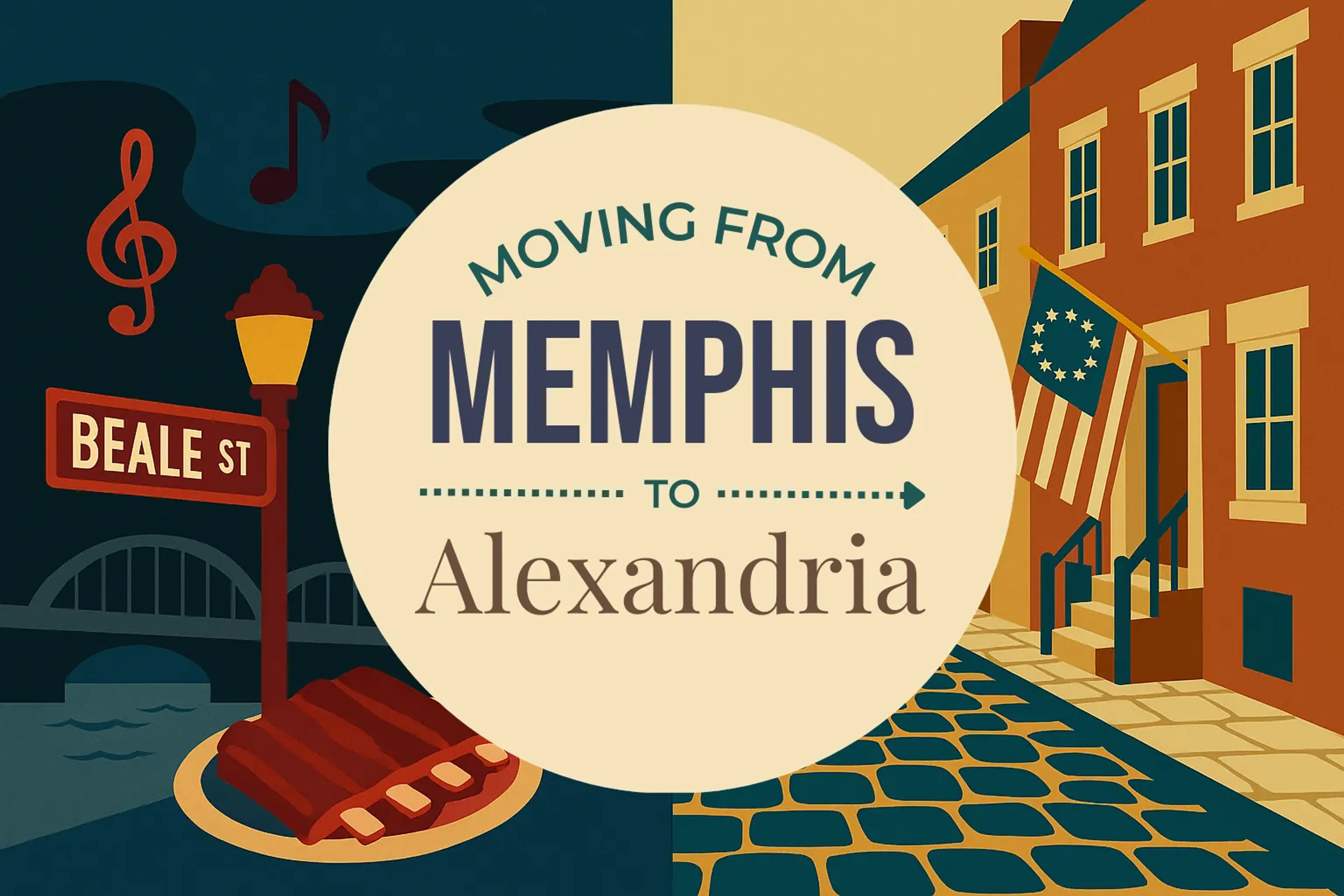 Side-by-side comparison of Memphis to Alexandria moving companies
