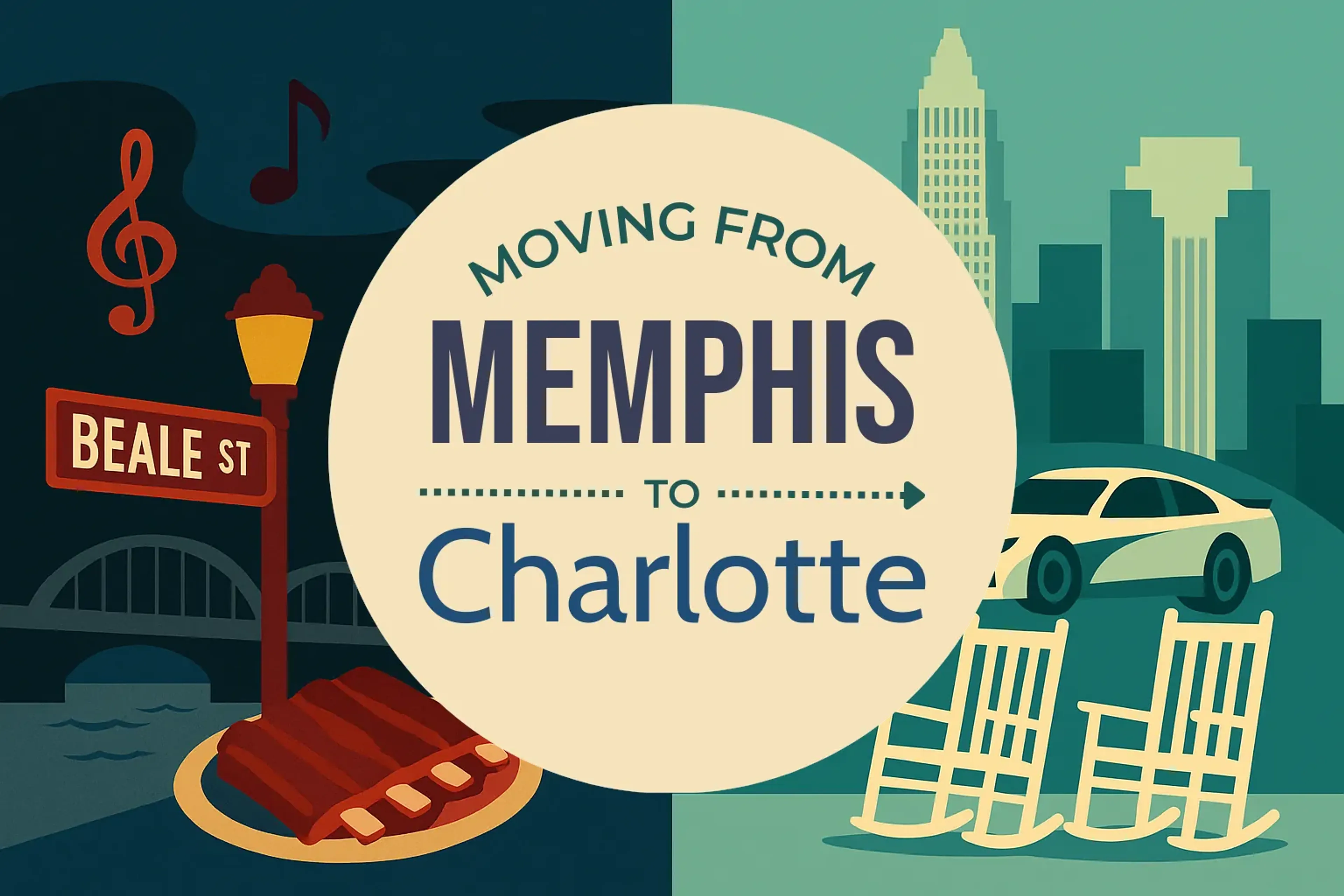 Side-by-side comparison of Memphis to Charlotte moving companies