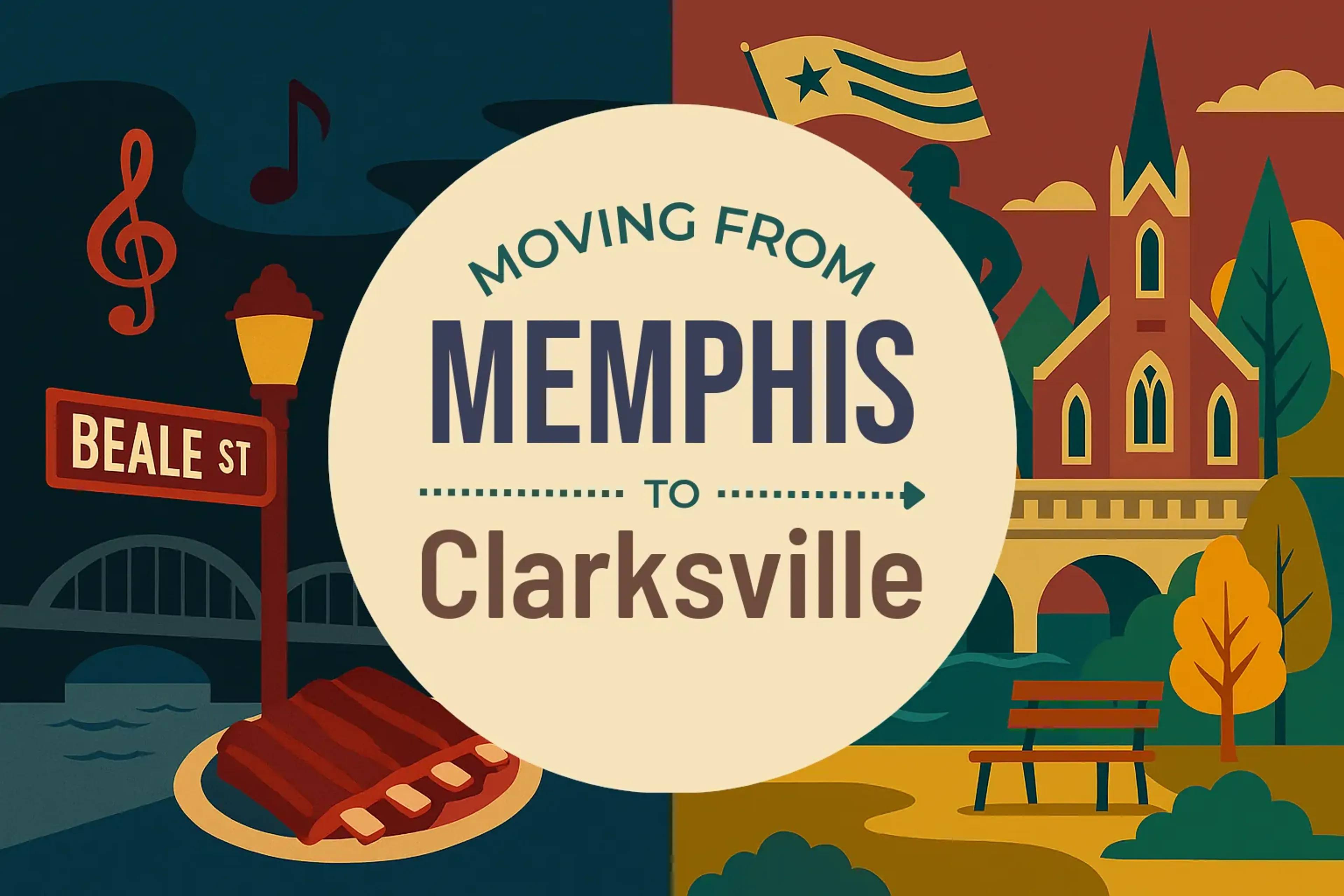 Side-by-side comparison of Memphis to Clarksville moving companies