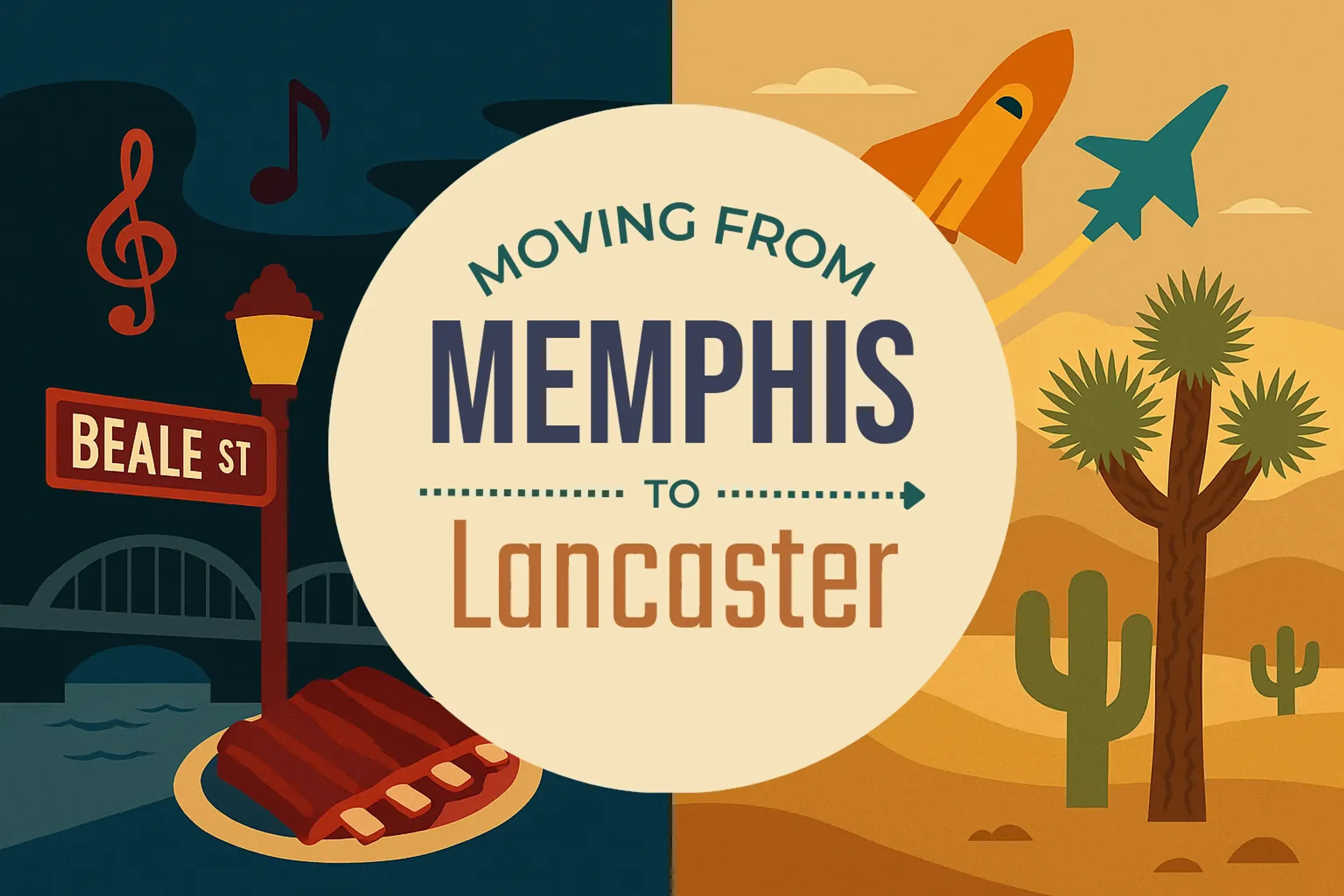 Side-by-side comparison of Memphis to Lancaster moving companies