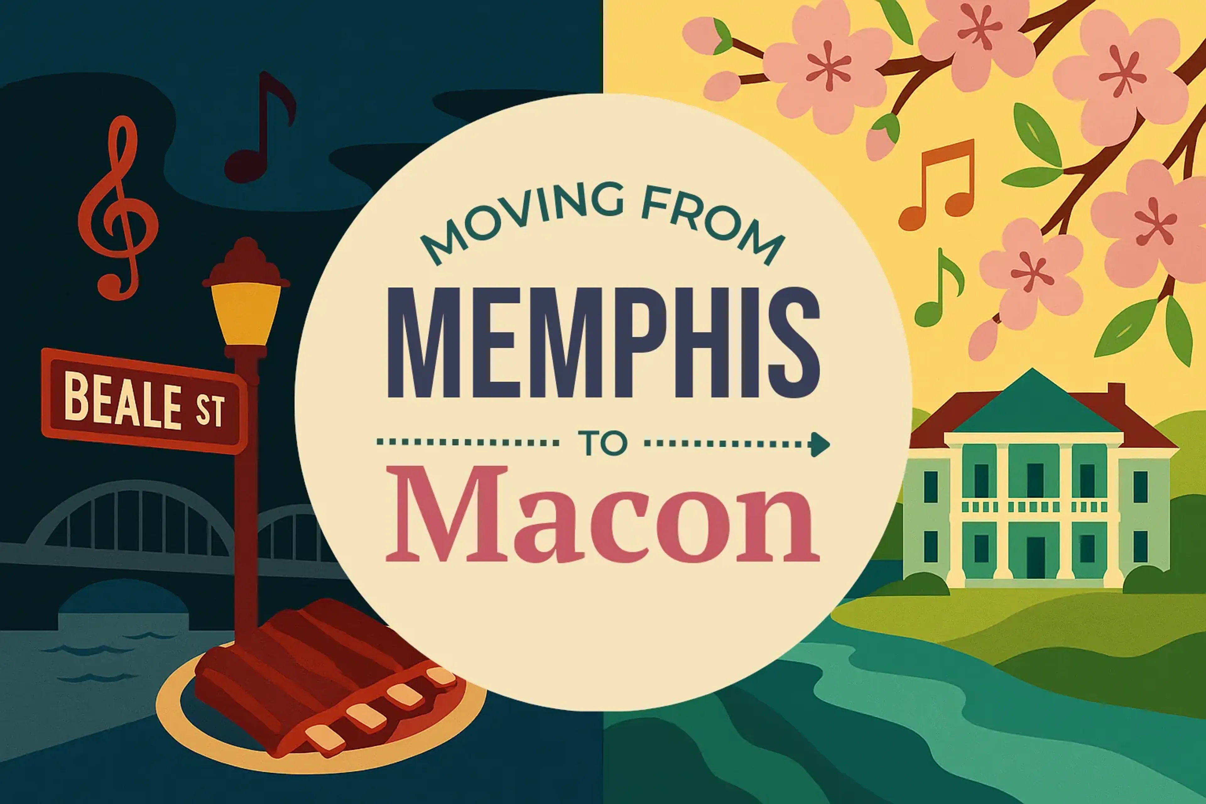 Side-by-side comparison of Memphis to Macon moving companies