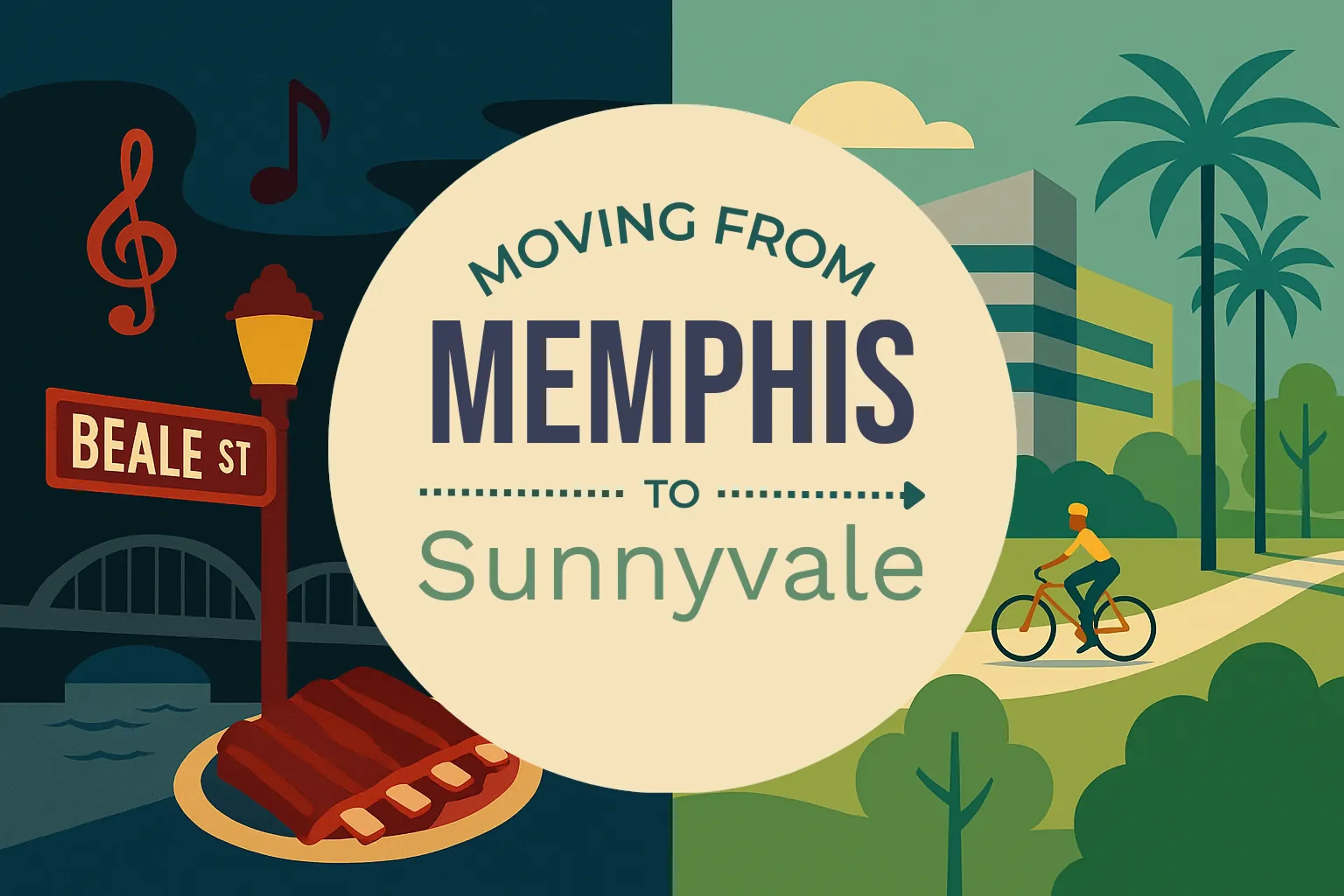 Side-by-side comparison of Memphis to Sunnyvale moving companies