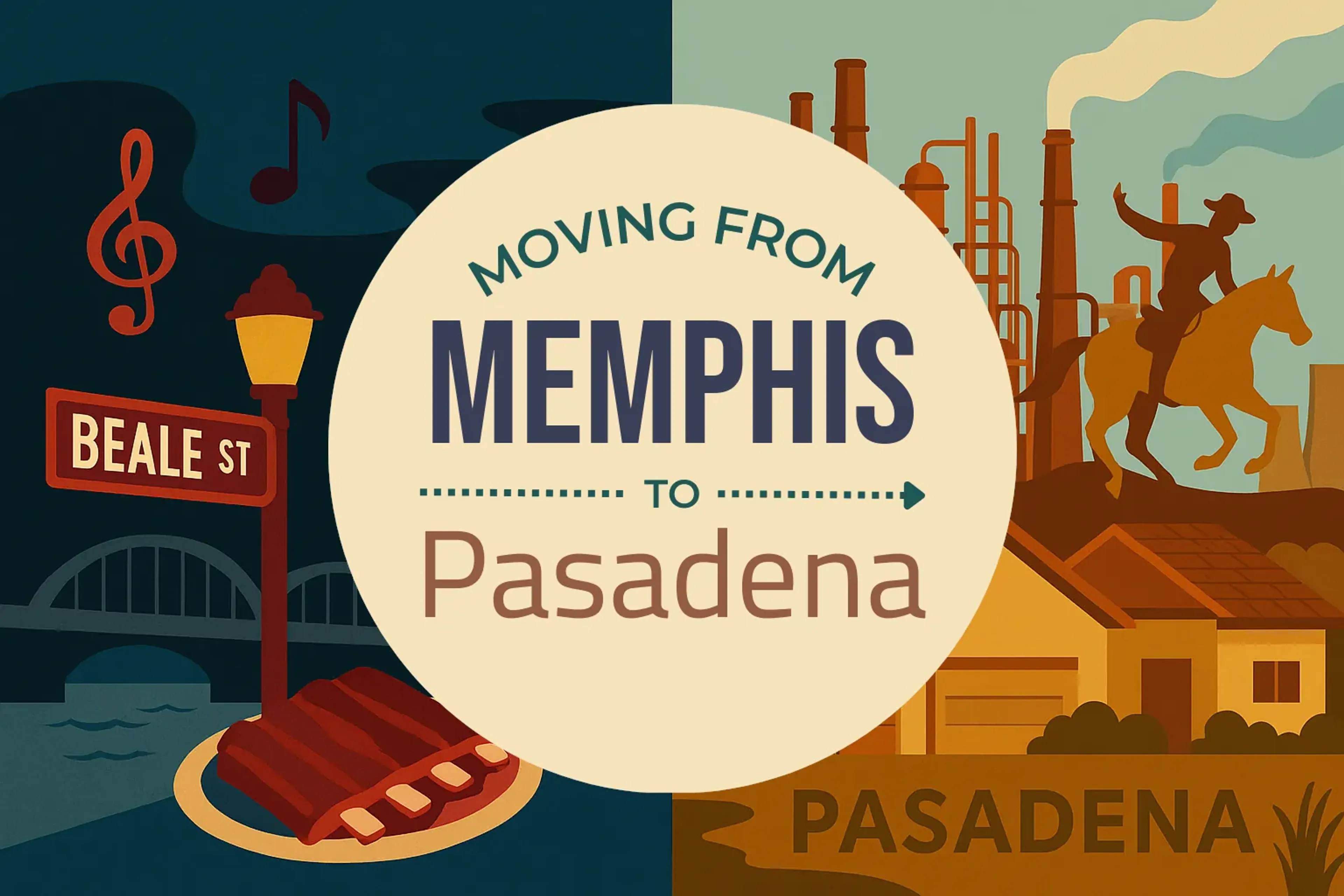 Side-by-side comparison of Memphis to Pasadena moving companies