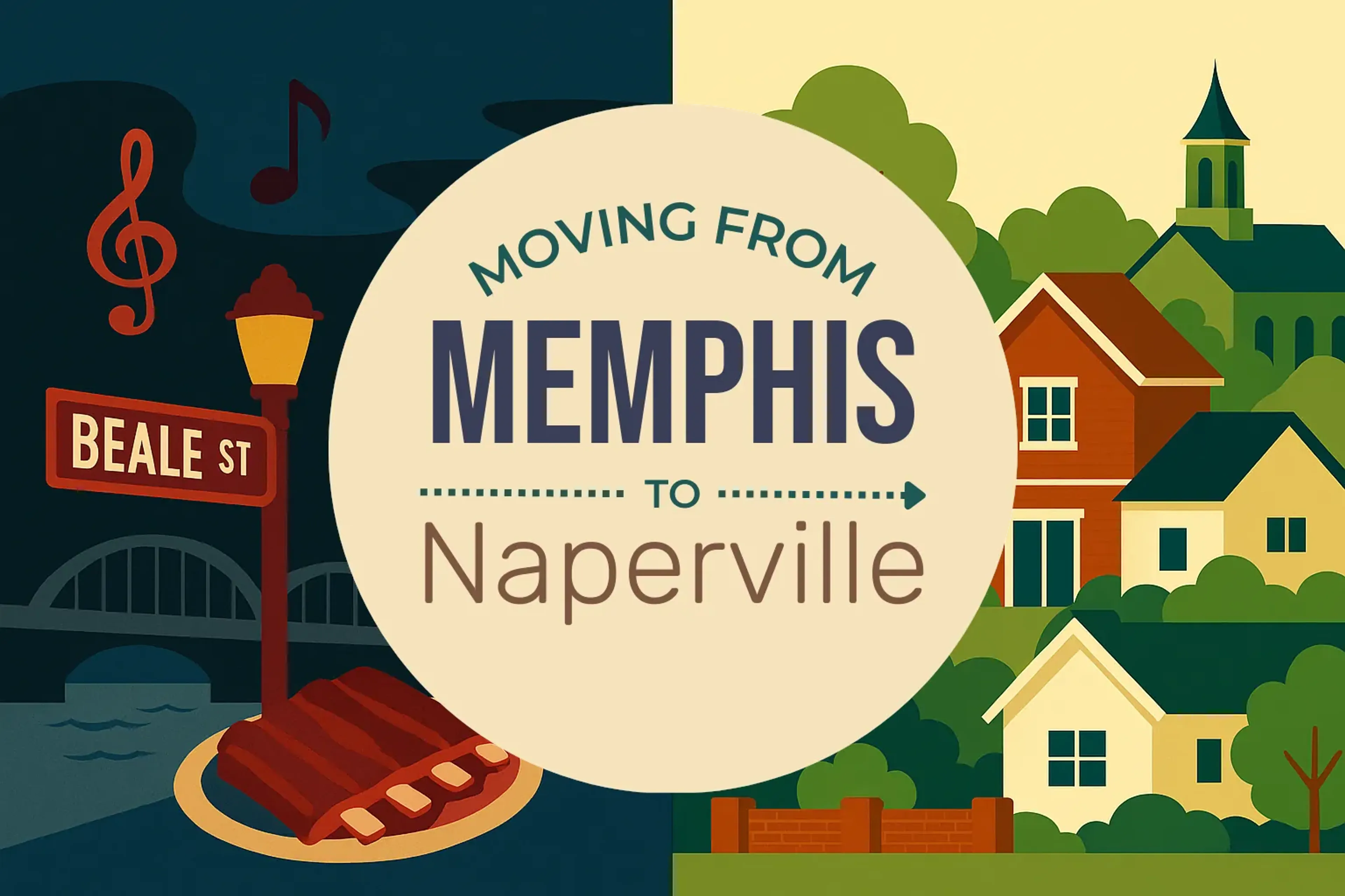 Side-by-side comparison of Memphis to Naperville moving companies