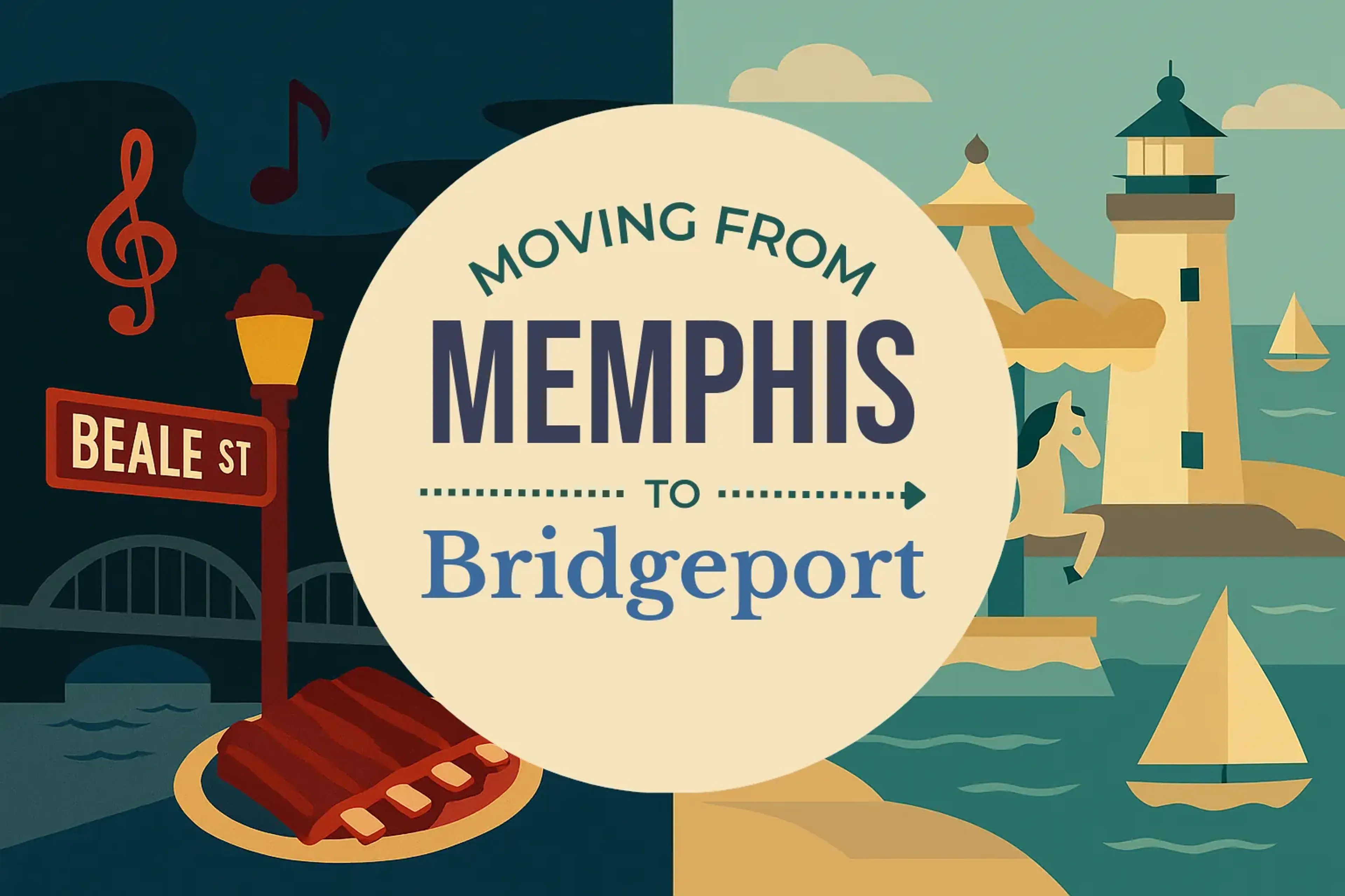 Side-by-side comparison of Memphis to Bridgeport moving companies