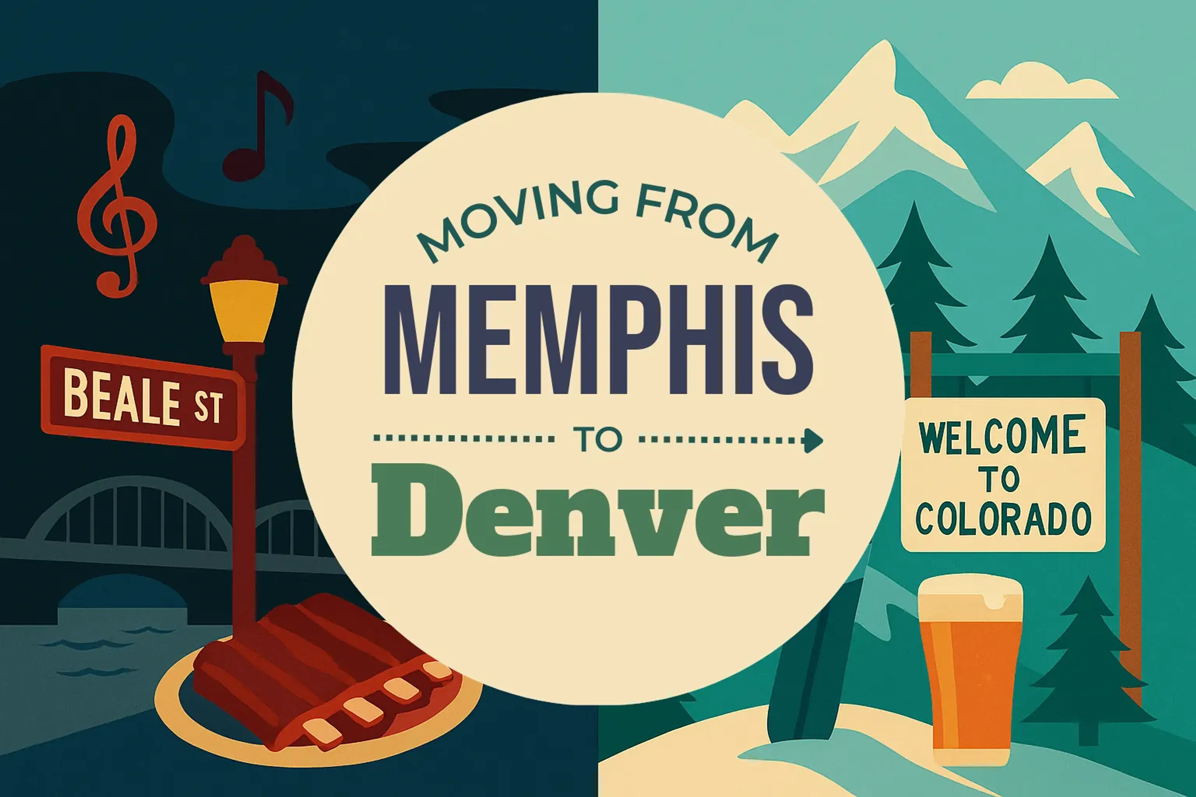 Side-by-side comparison of Memphis to Denver moving companies