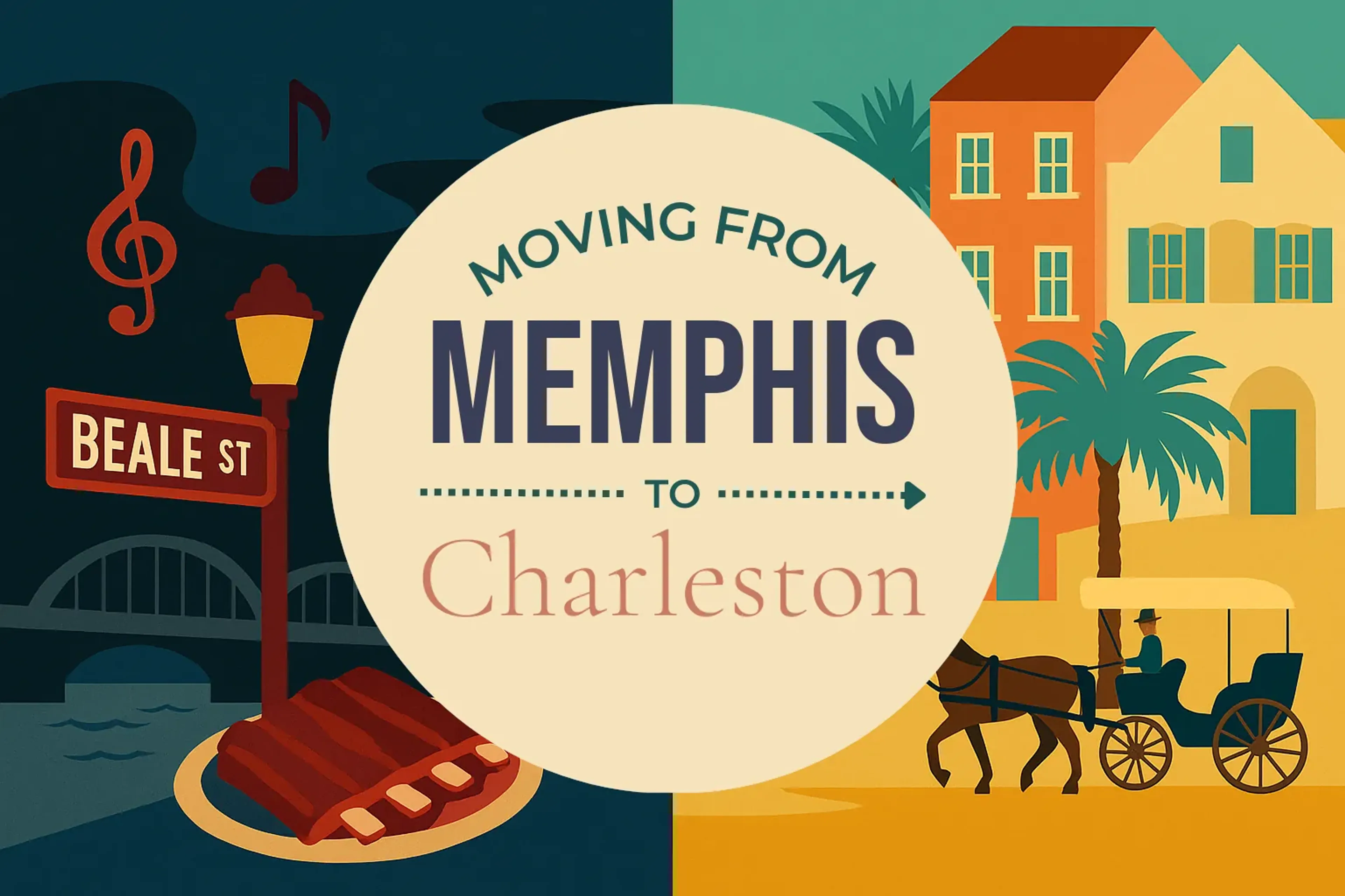 Side-by-side comparison of Memphis to Charleston moving companies