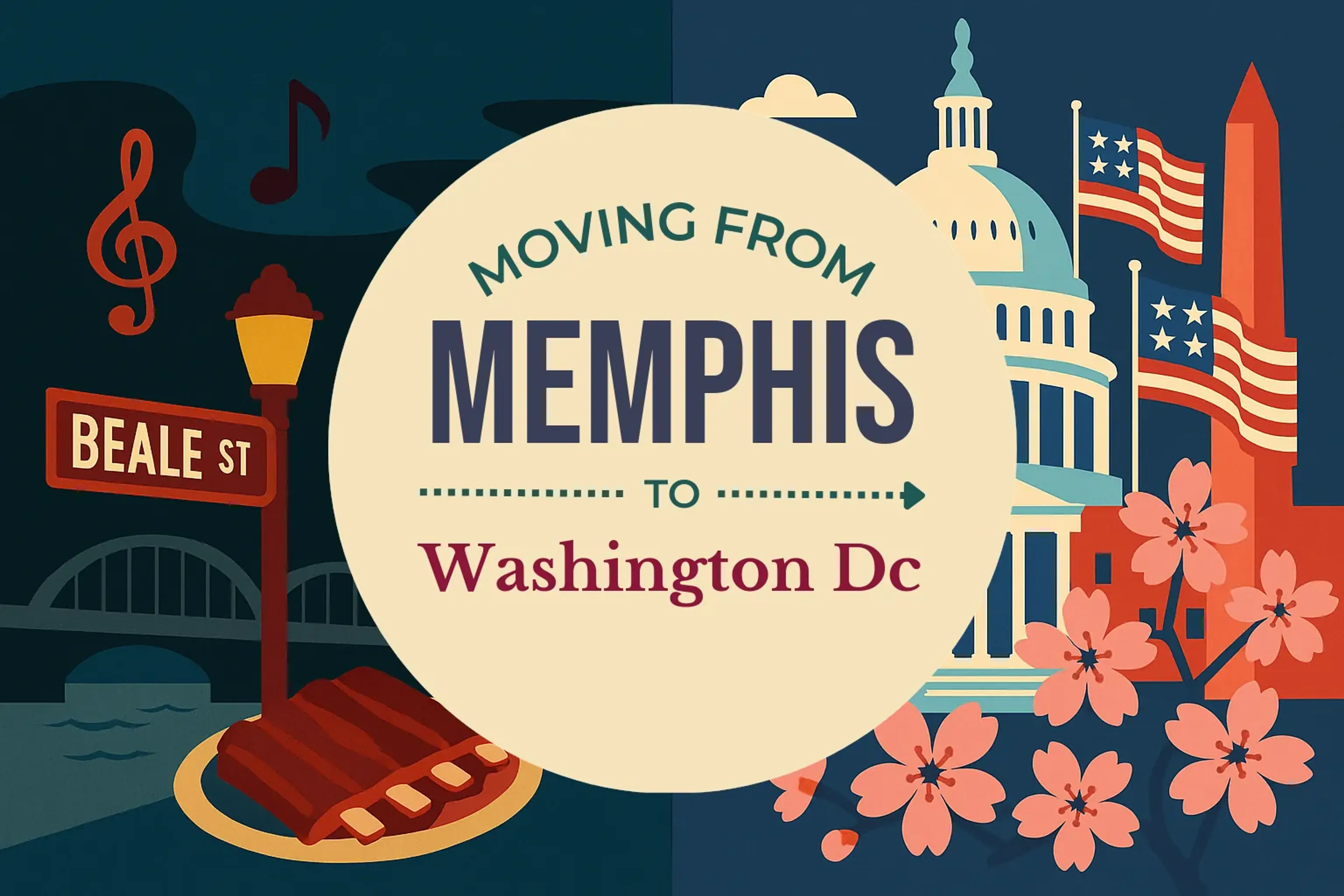Side-by-side comparison of Memphis to Washington DC moving companies