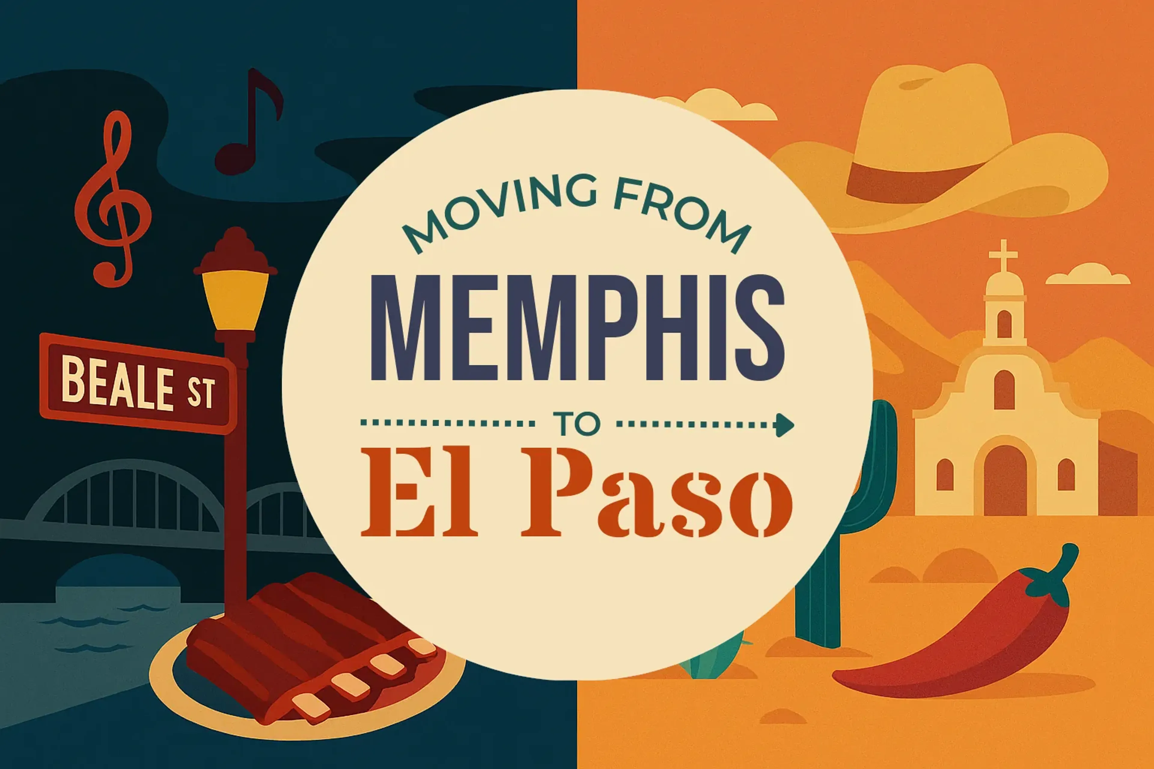 Side-by-side comparison of Memphis to El Paso moving companies