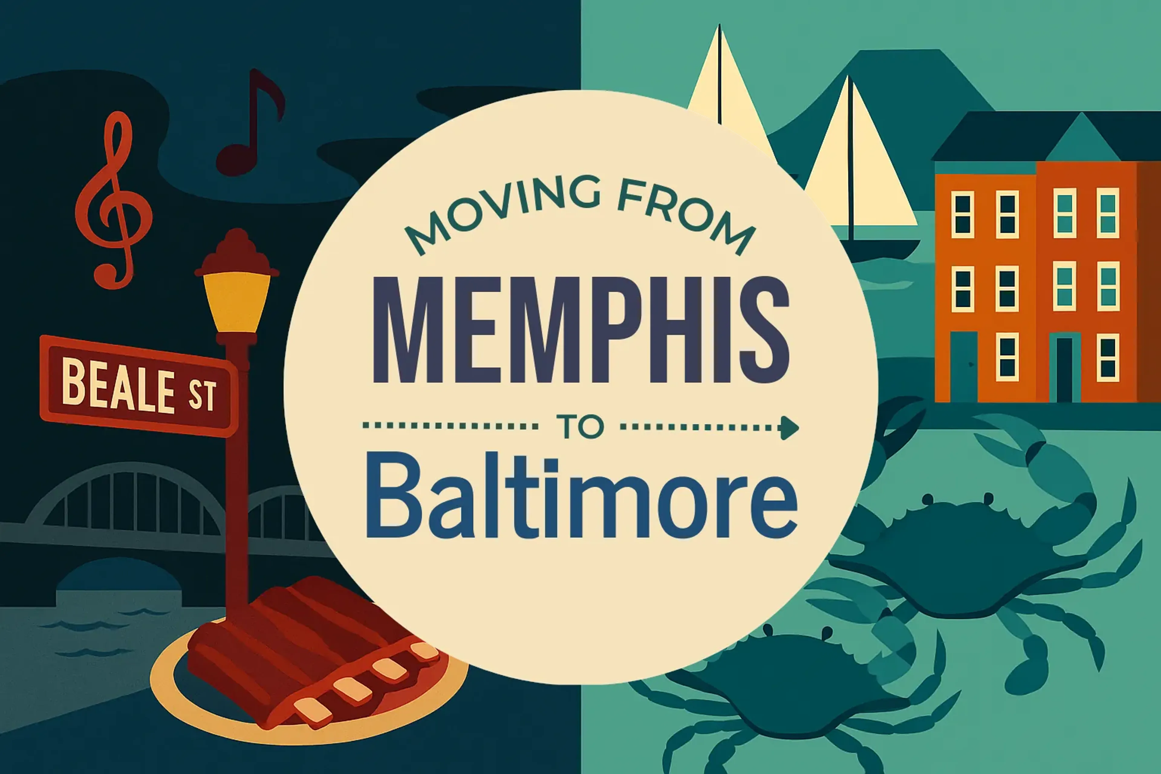 Side-by-side comparison of Memphis to Baltimore moving companies