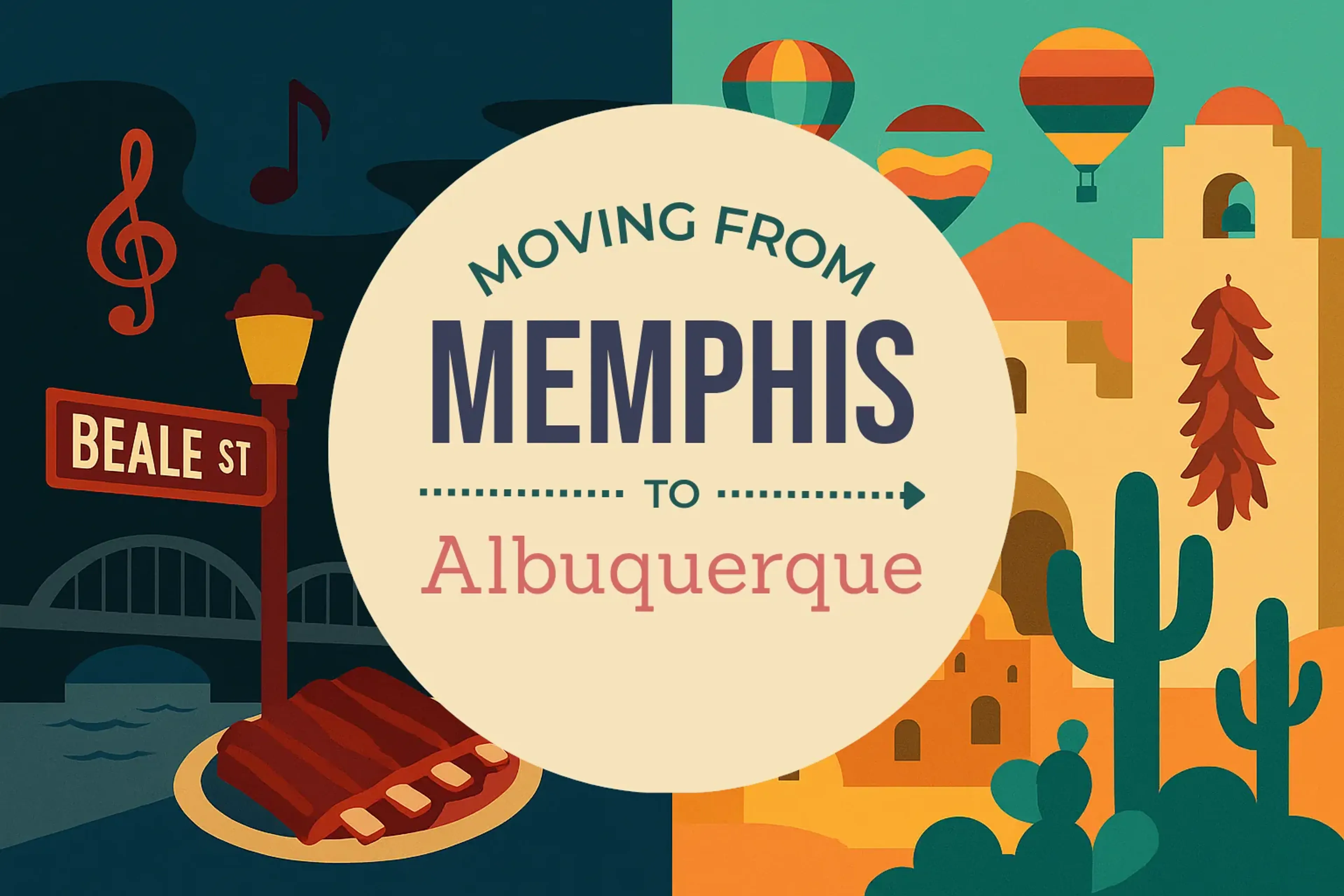 Side-by-side comparison of Memphis to Albuquerque moving companies