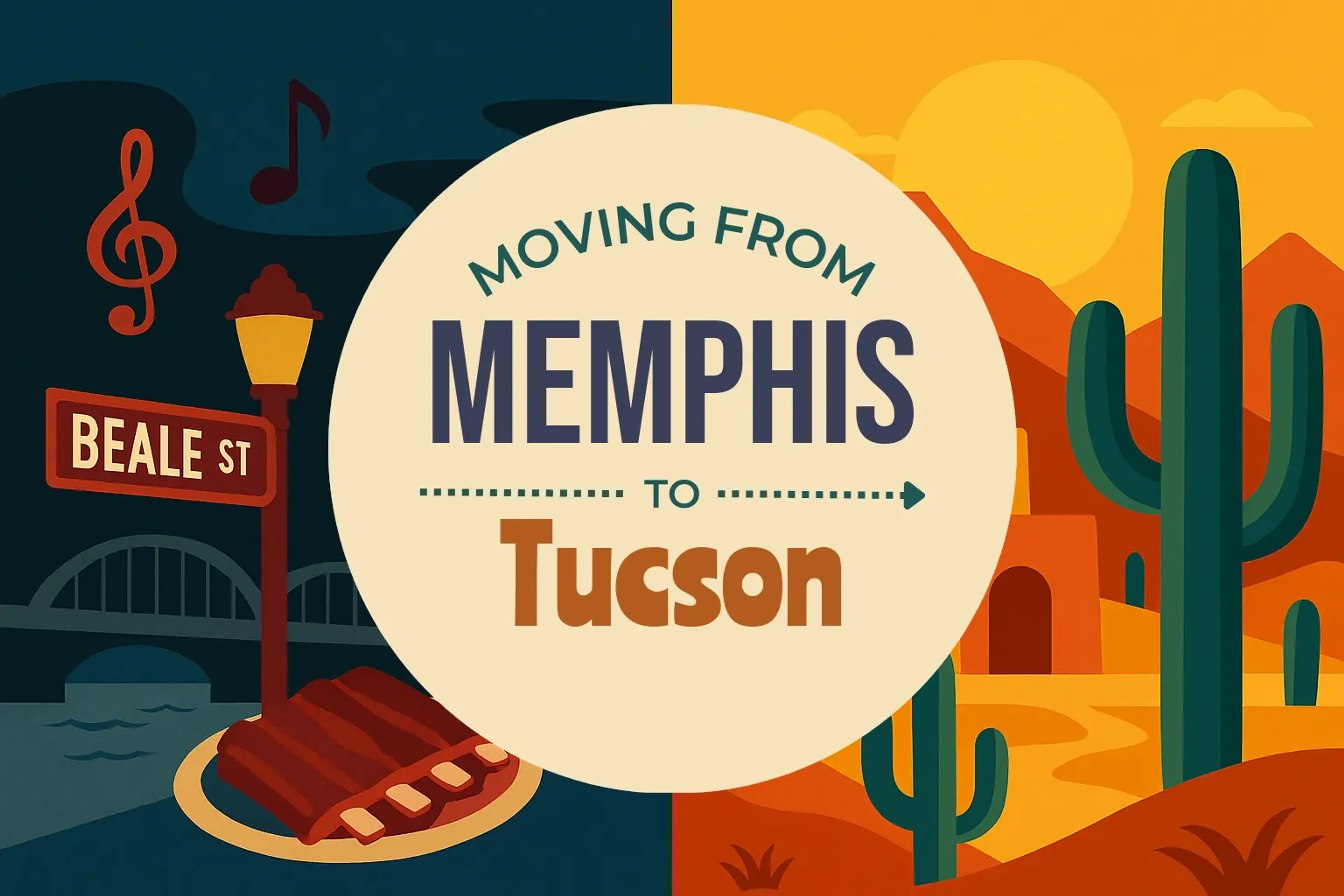 Side-by-side comparison of Memphis to Tucson moving companies
