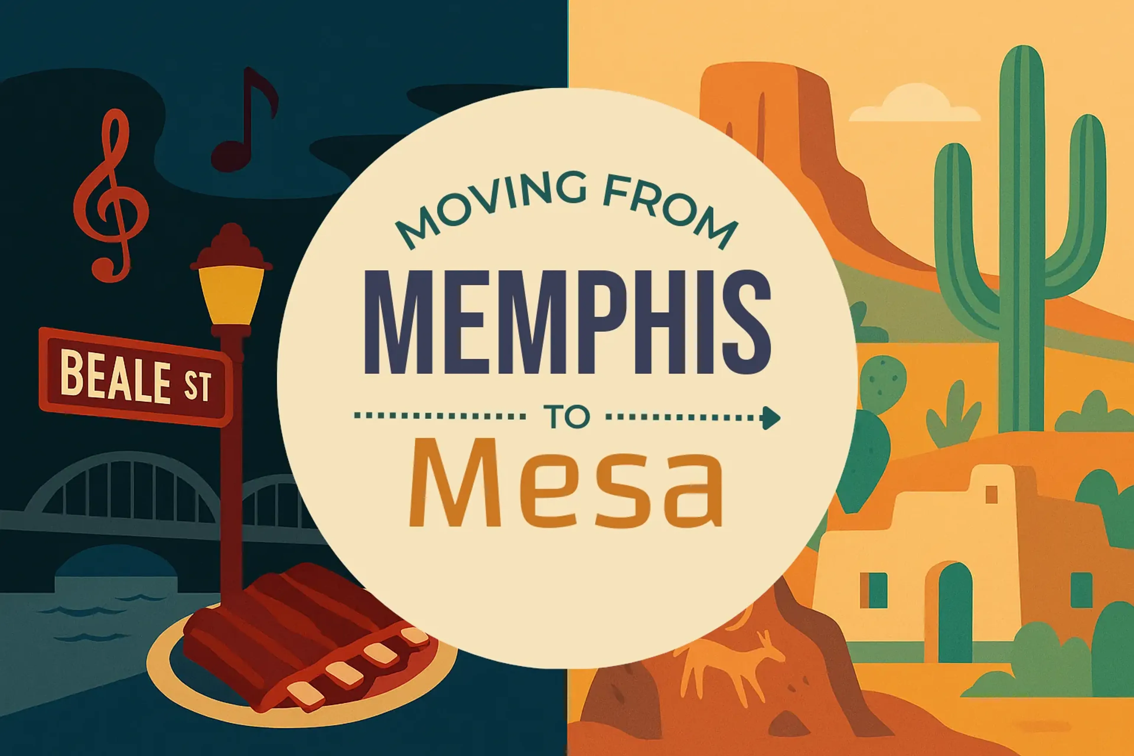 Side-by-side comparison of Memphis to Mesa moving companies