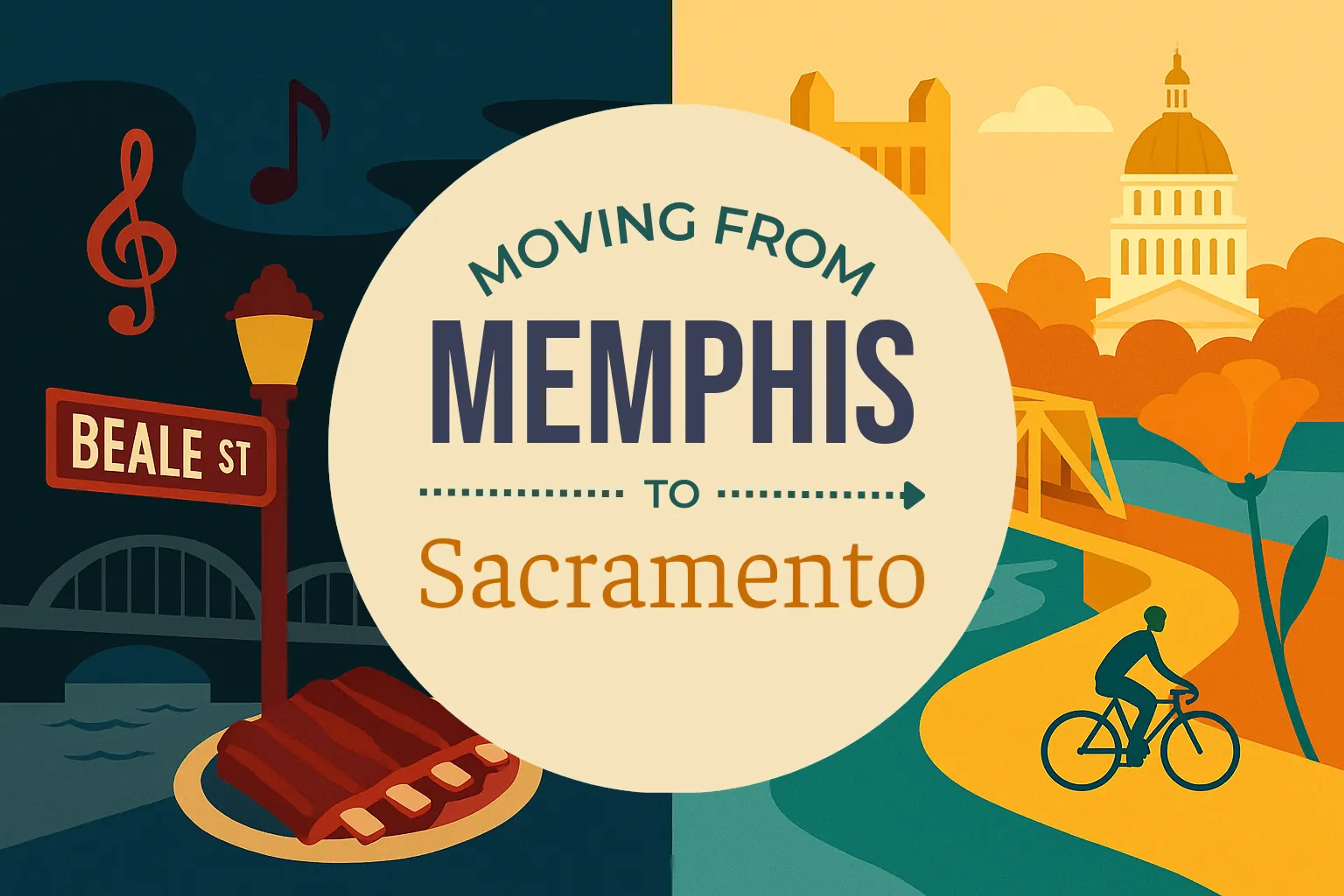 Side-by-side comparison of Memphis to Sacramento moving companies