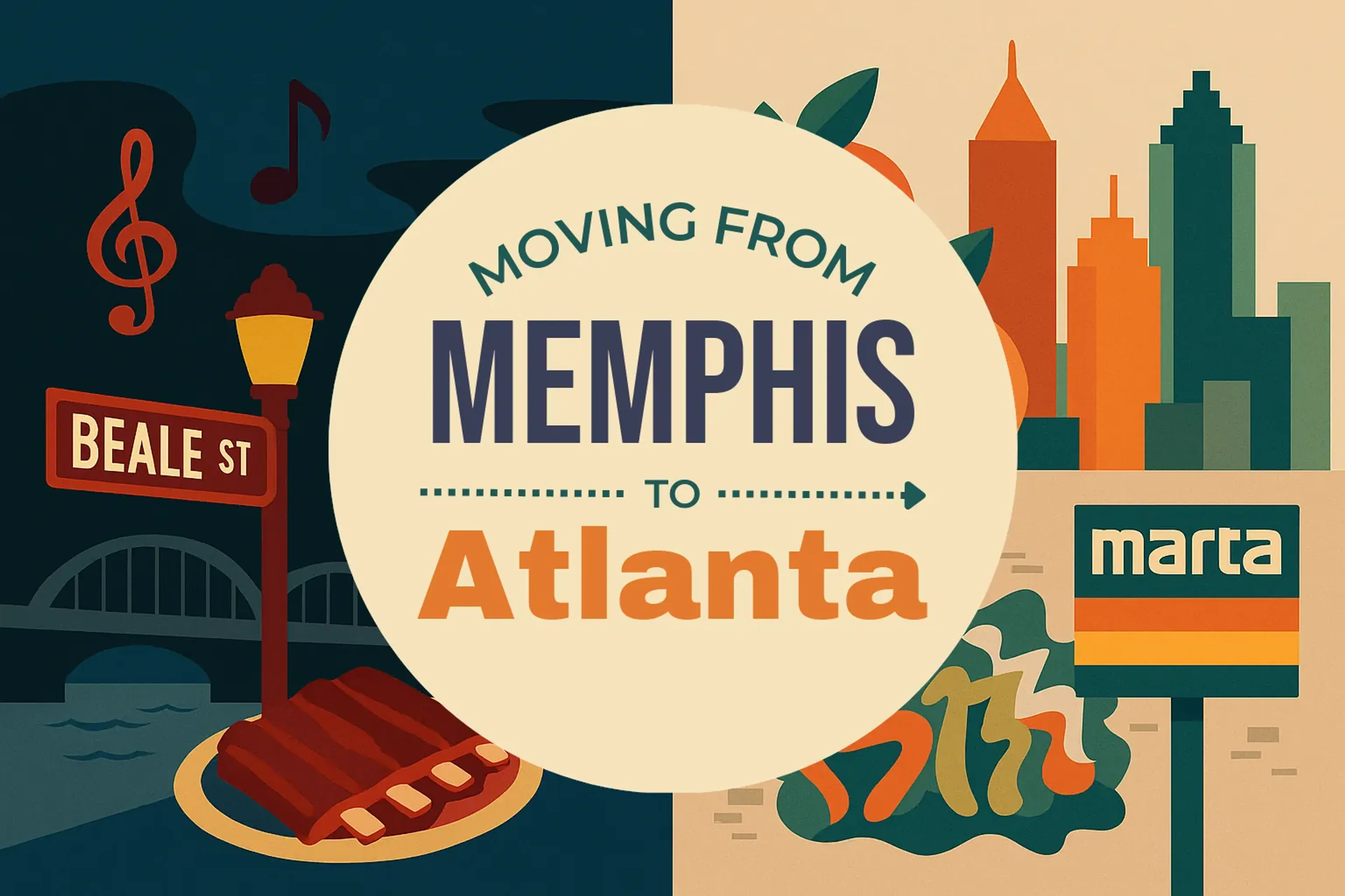 Side-by-side comparison of Memphis to Atlanta moving companies