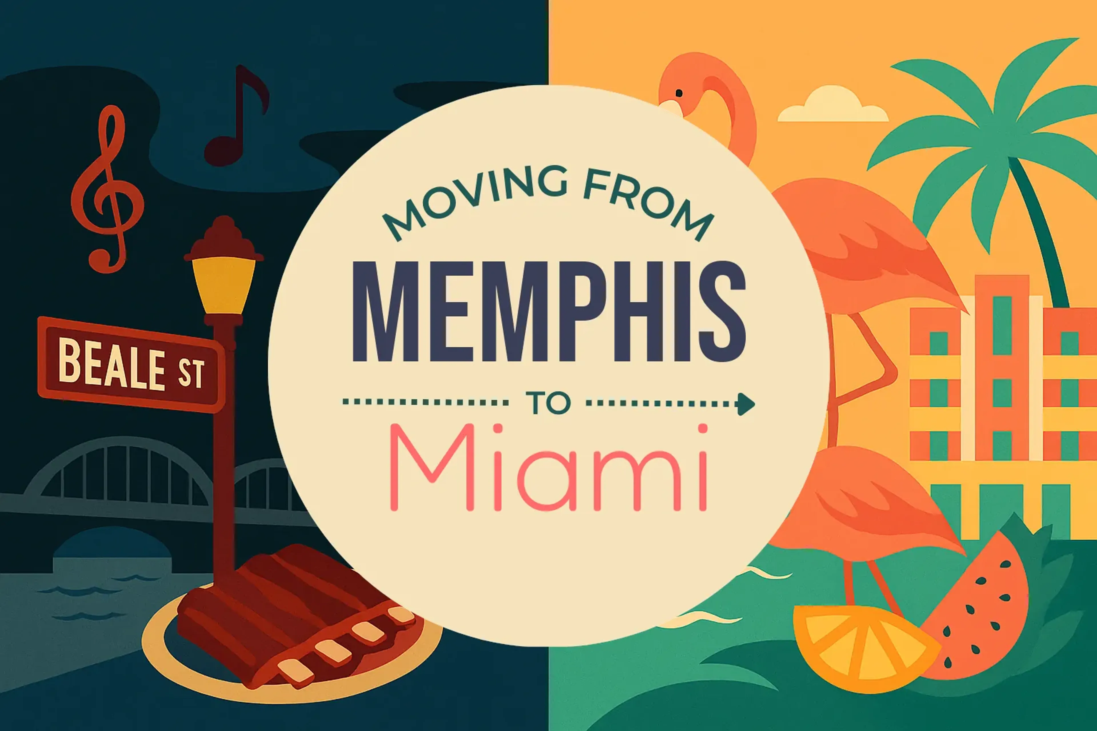 Side-by-side comparison of Memphis to Miami moving companies