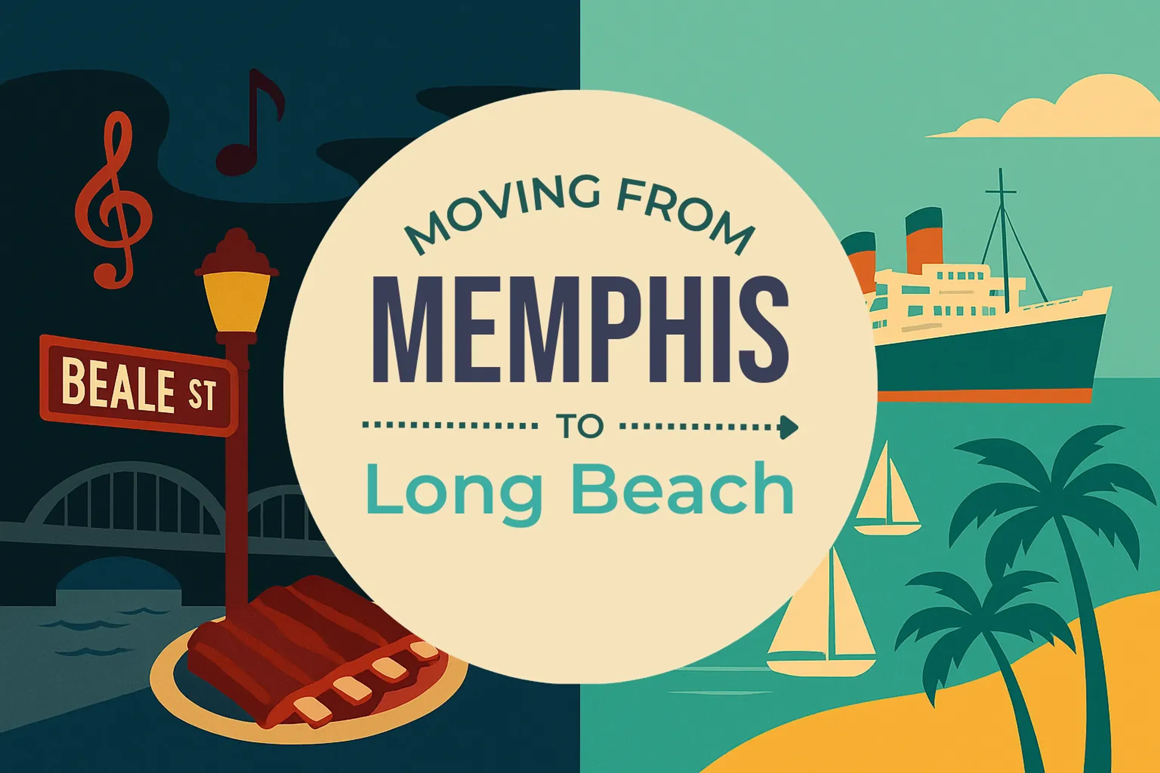Side-by-side comparison of Memphis to Long Beach moving companies