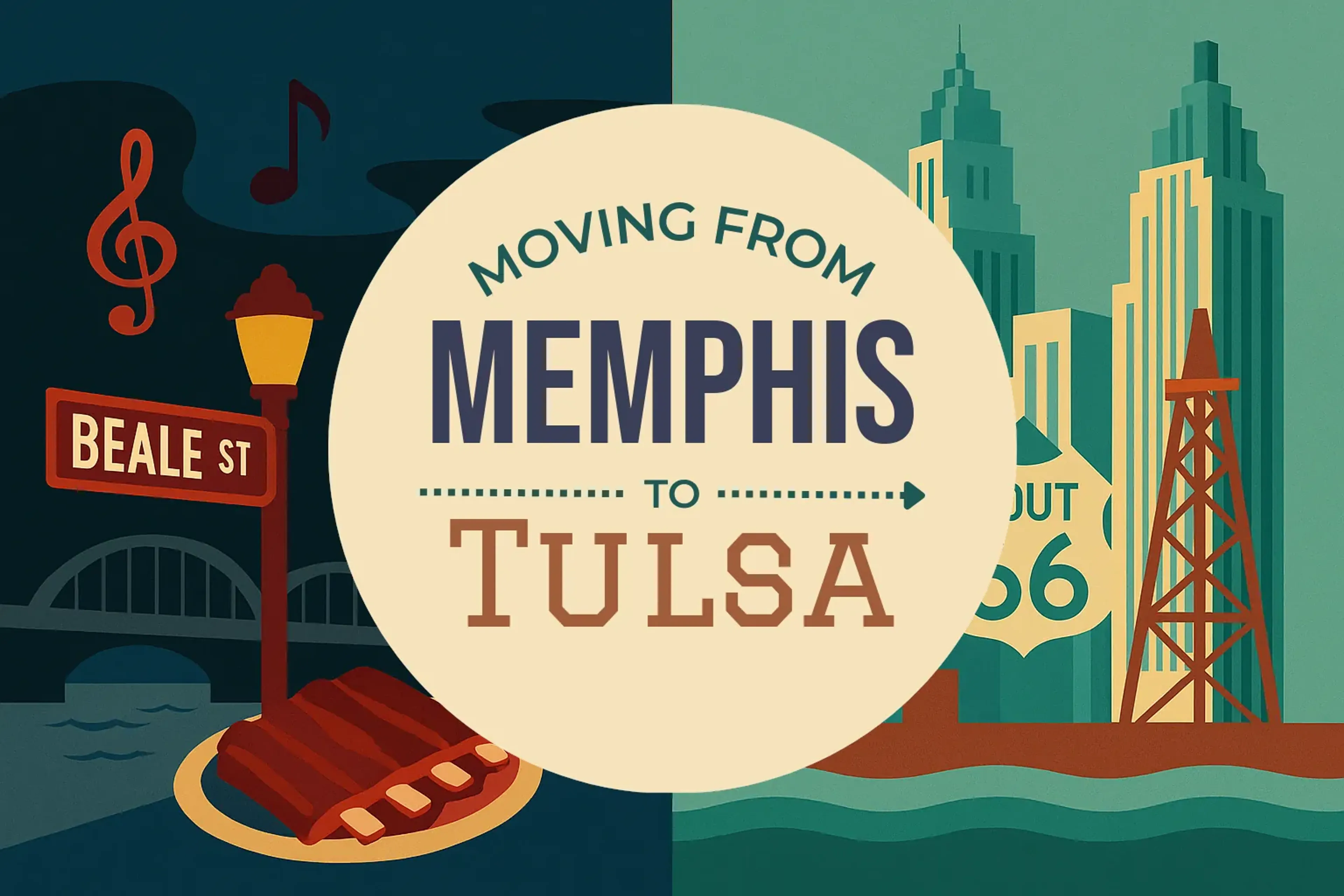 Side-by-side comparison of Memphis to Tulsa moving companies