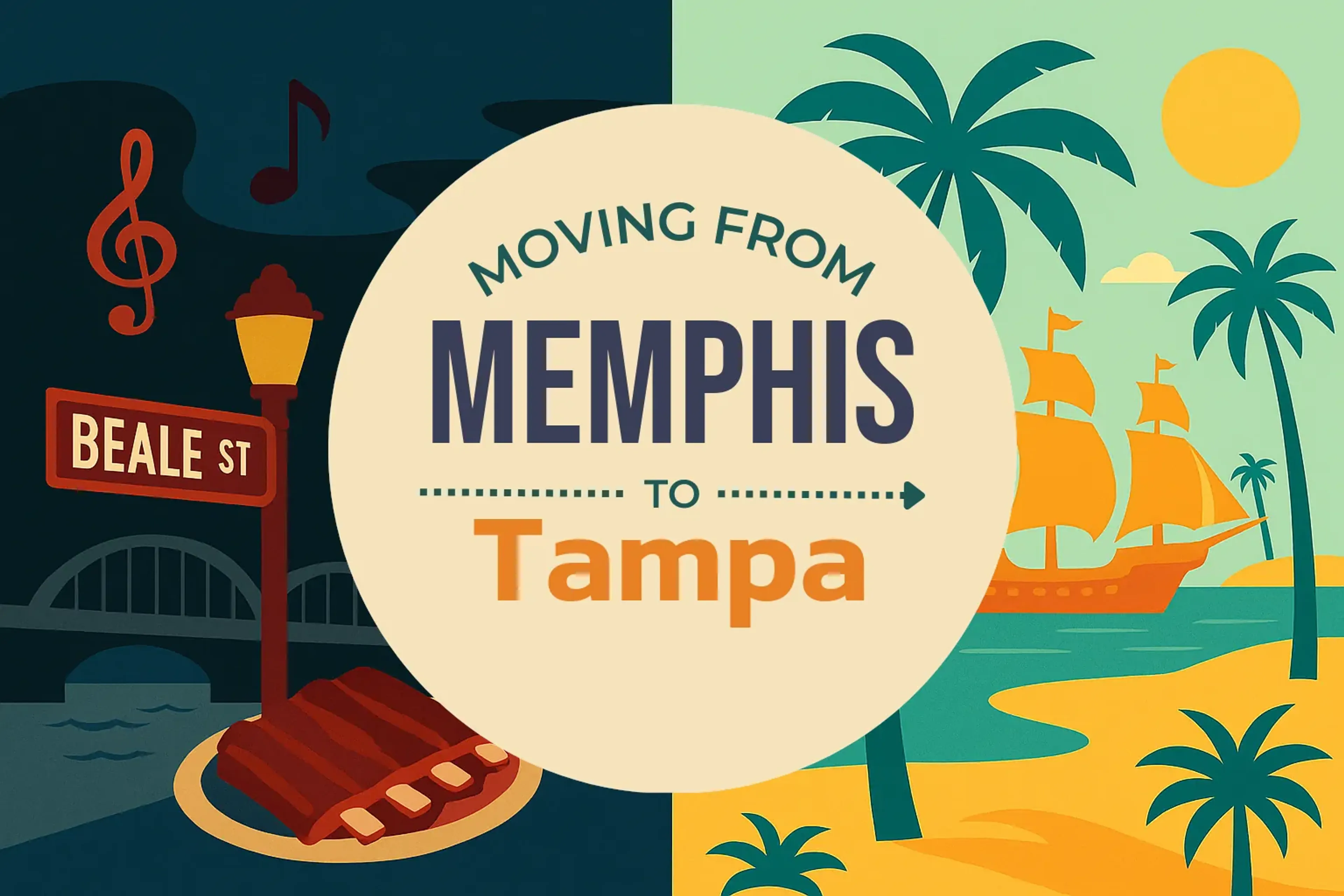 Side-by-side comparison of Memphis to Tampa moving companies