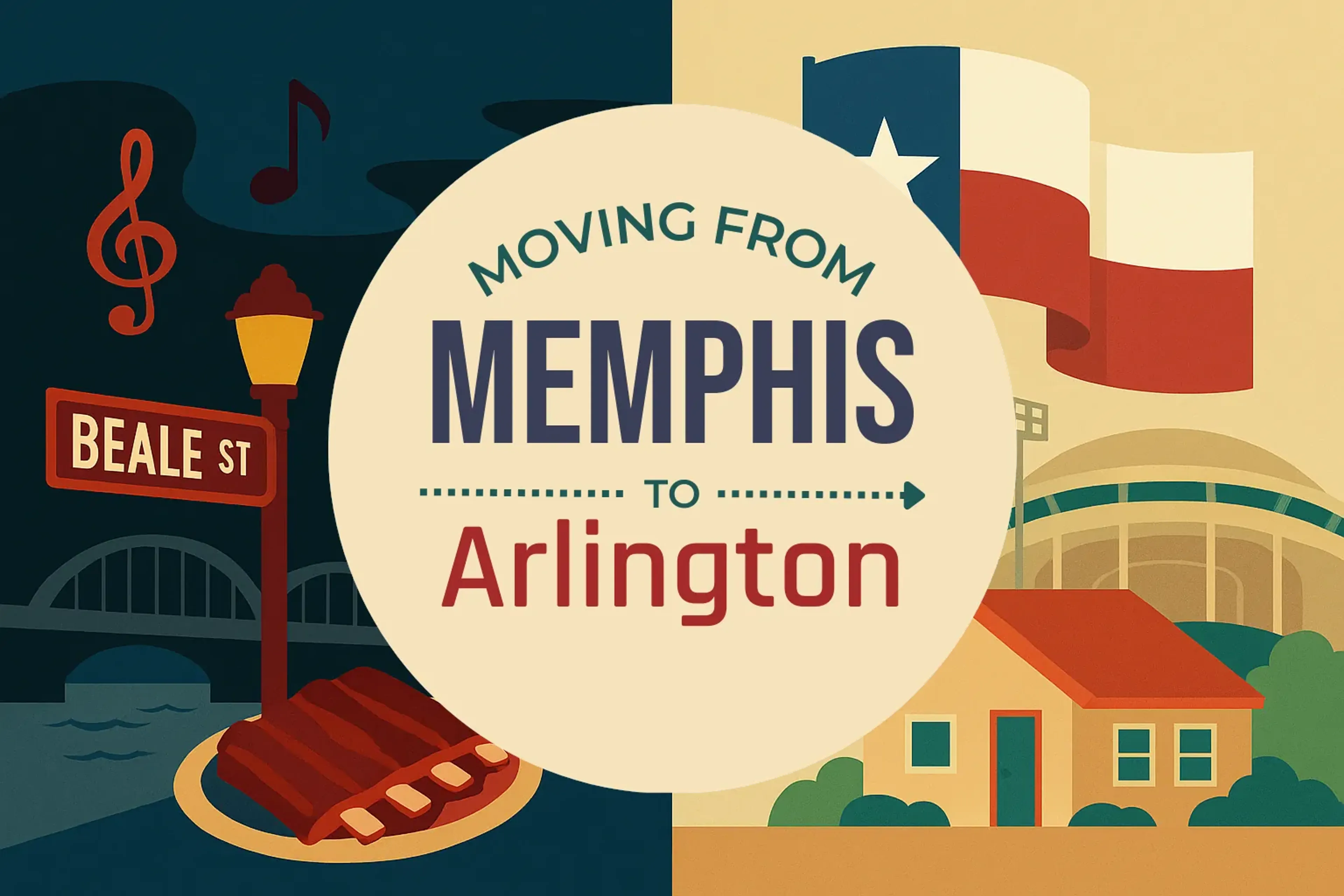 Side-by-side comparison of Memphis to Arlington moving companies
