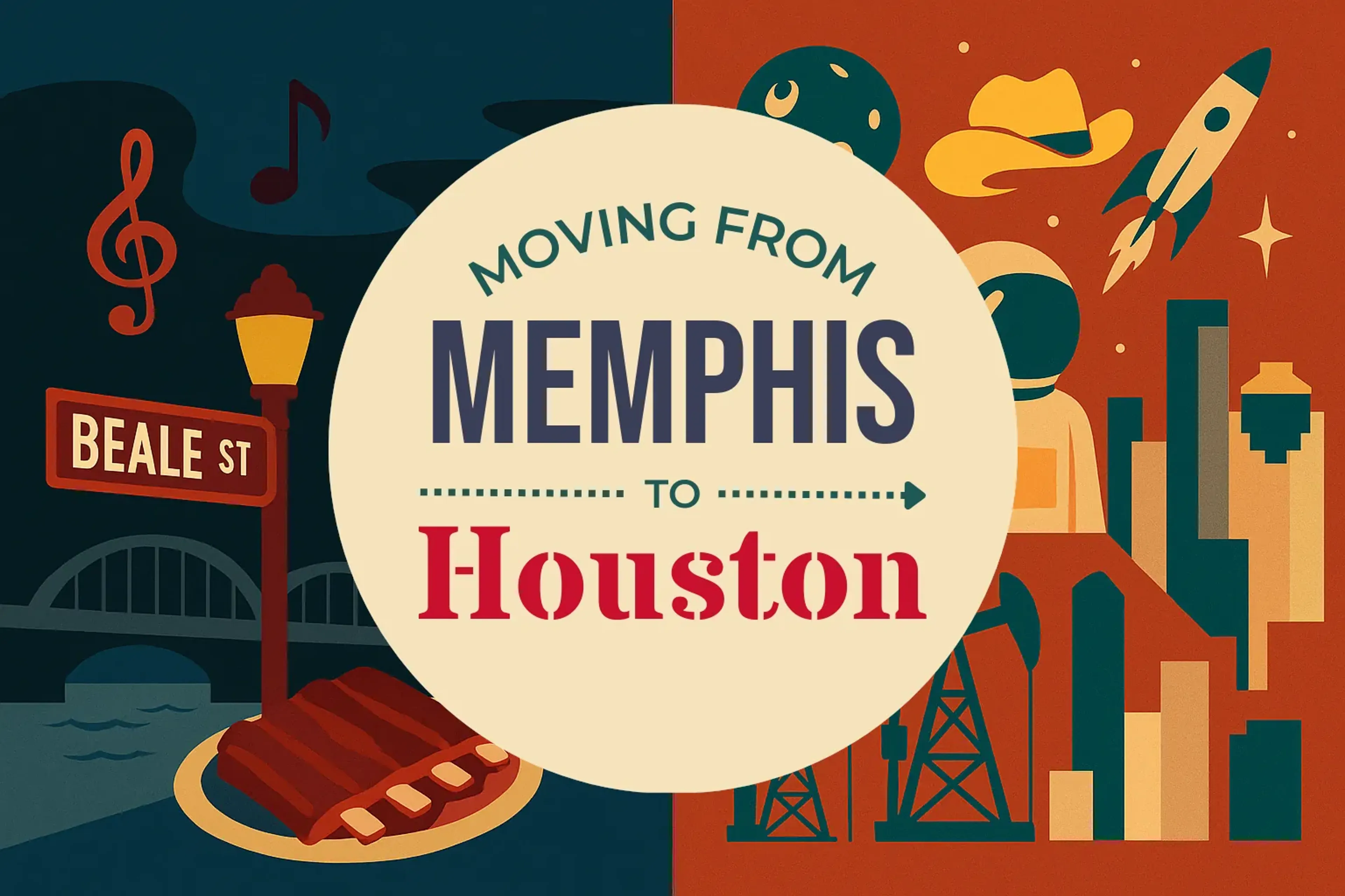 Side-by-side comparison of Memphis to Houston moving companies