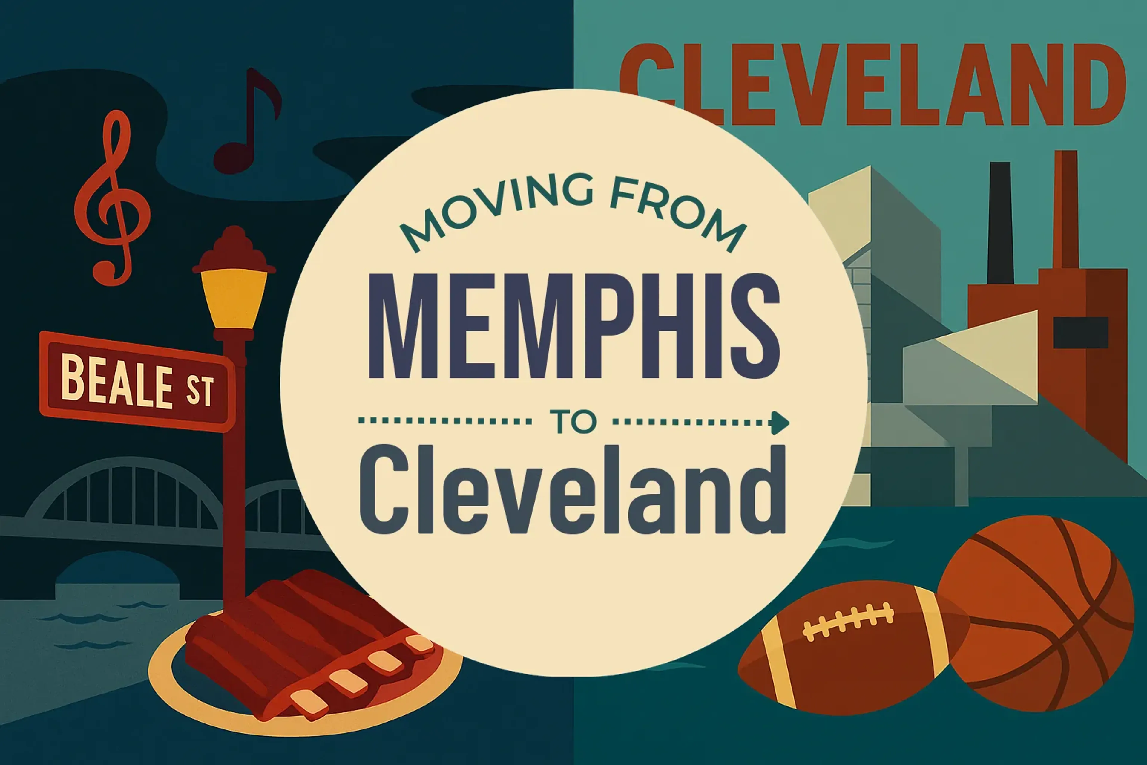 Side-by-side comparison of Memphis to Cleveland moving companies