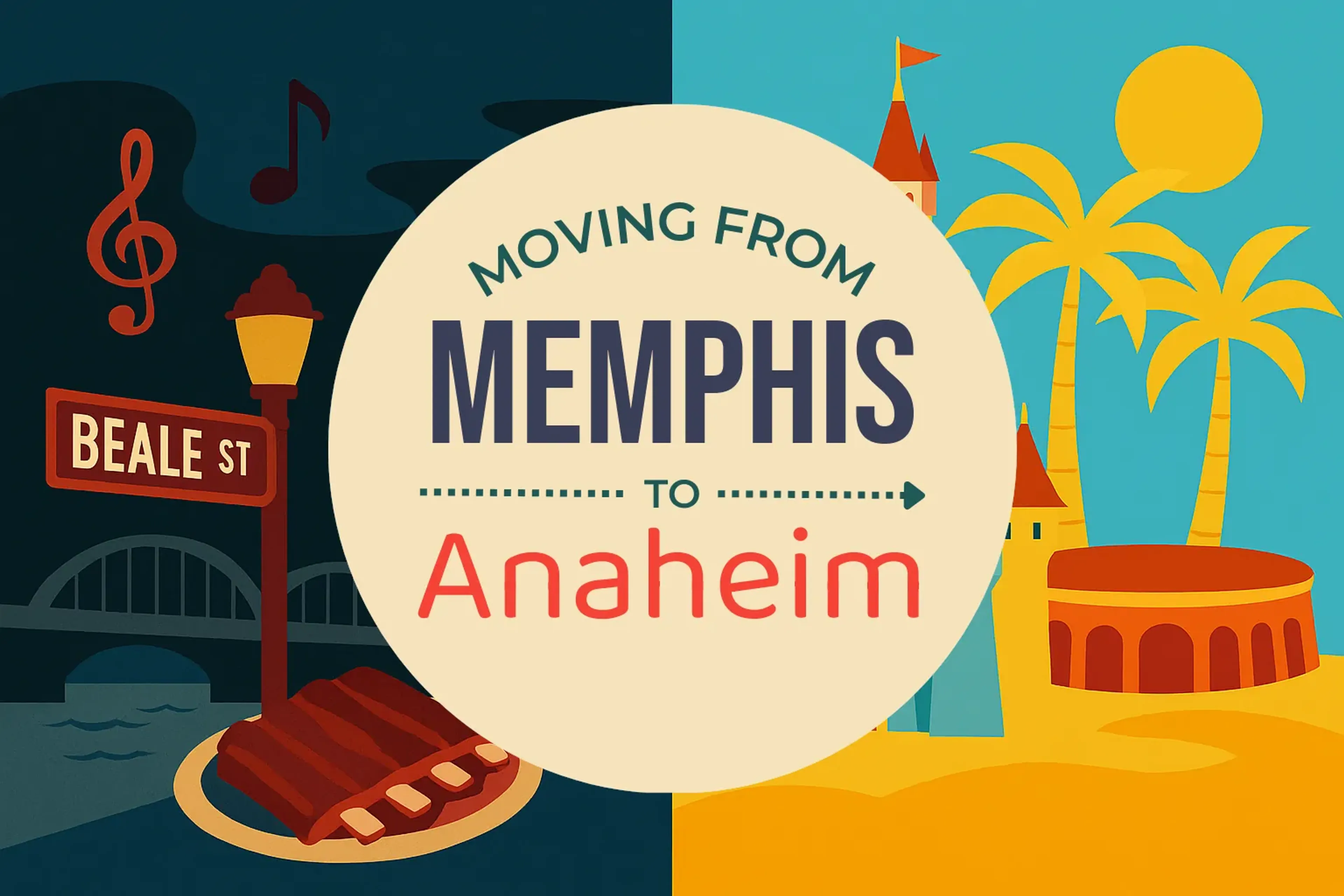 Side-by-side comparison of Memphis to Anaheim moving companies