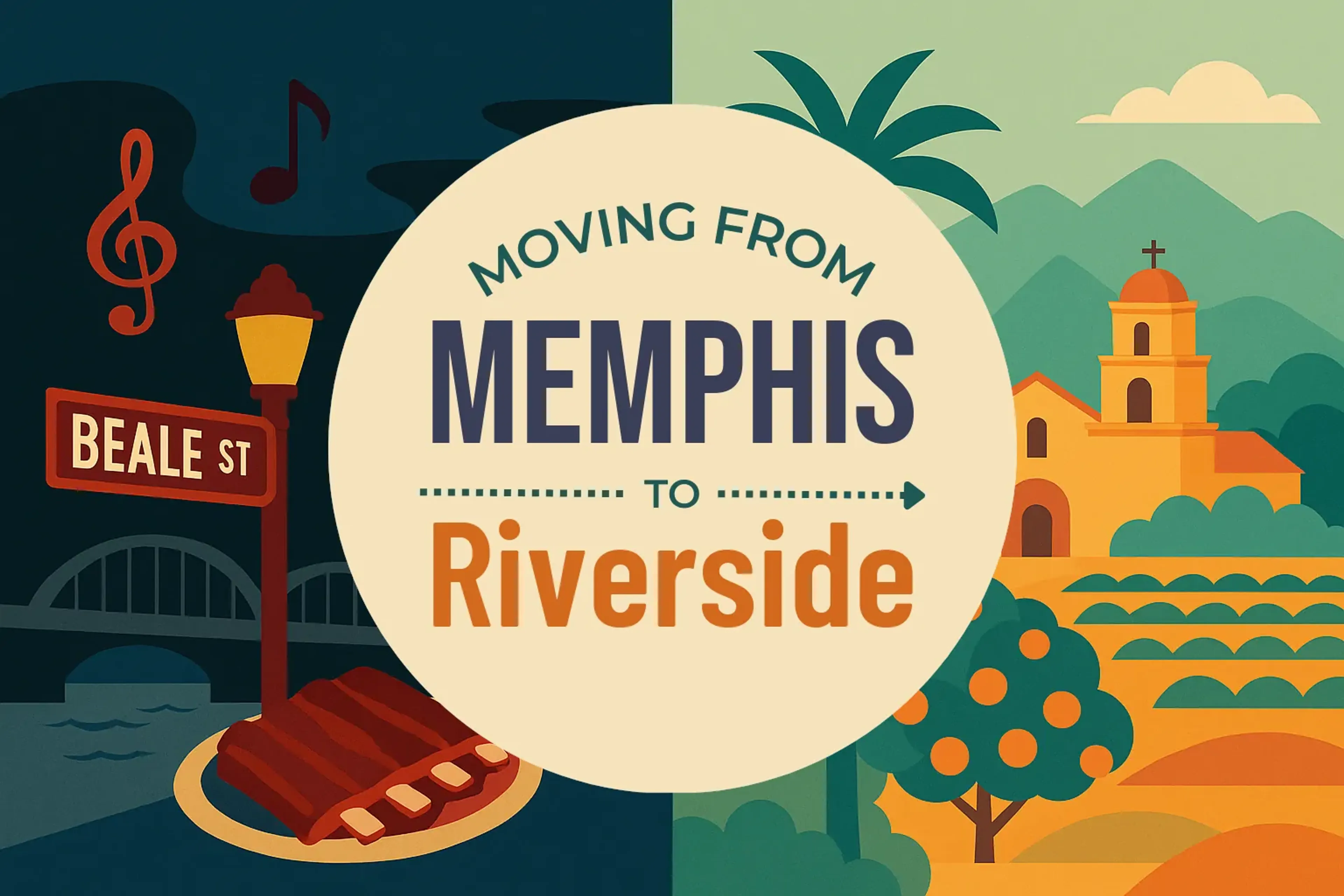 Side-by-side comparison of Memphis to Riverside moving companies