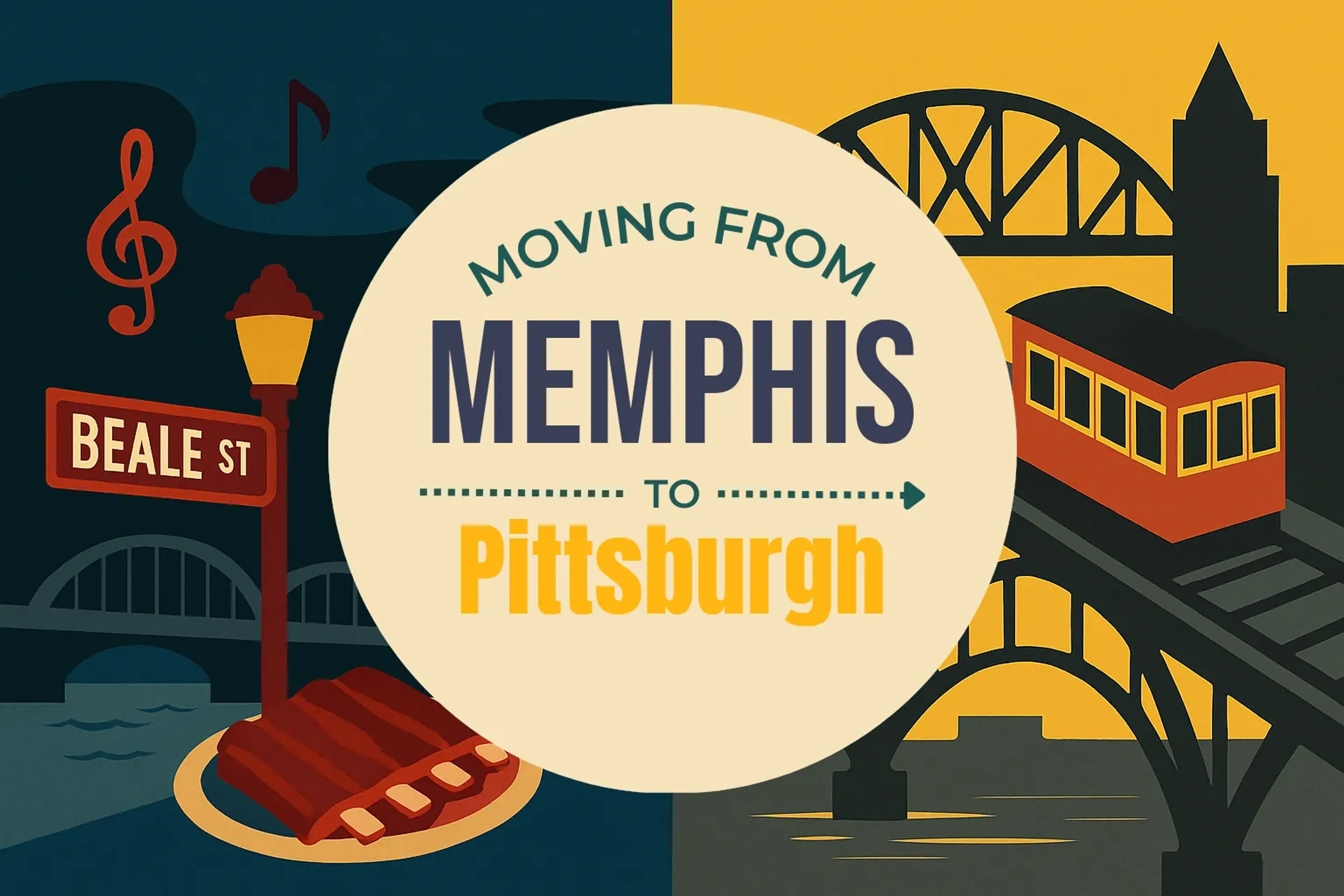 Side-by-side comparison of Memphis to Pittsburgh moving companies