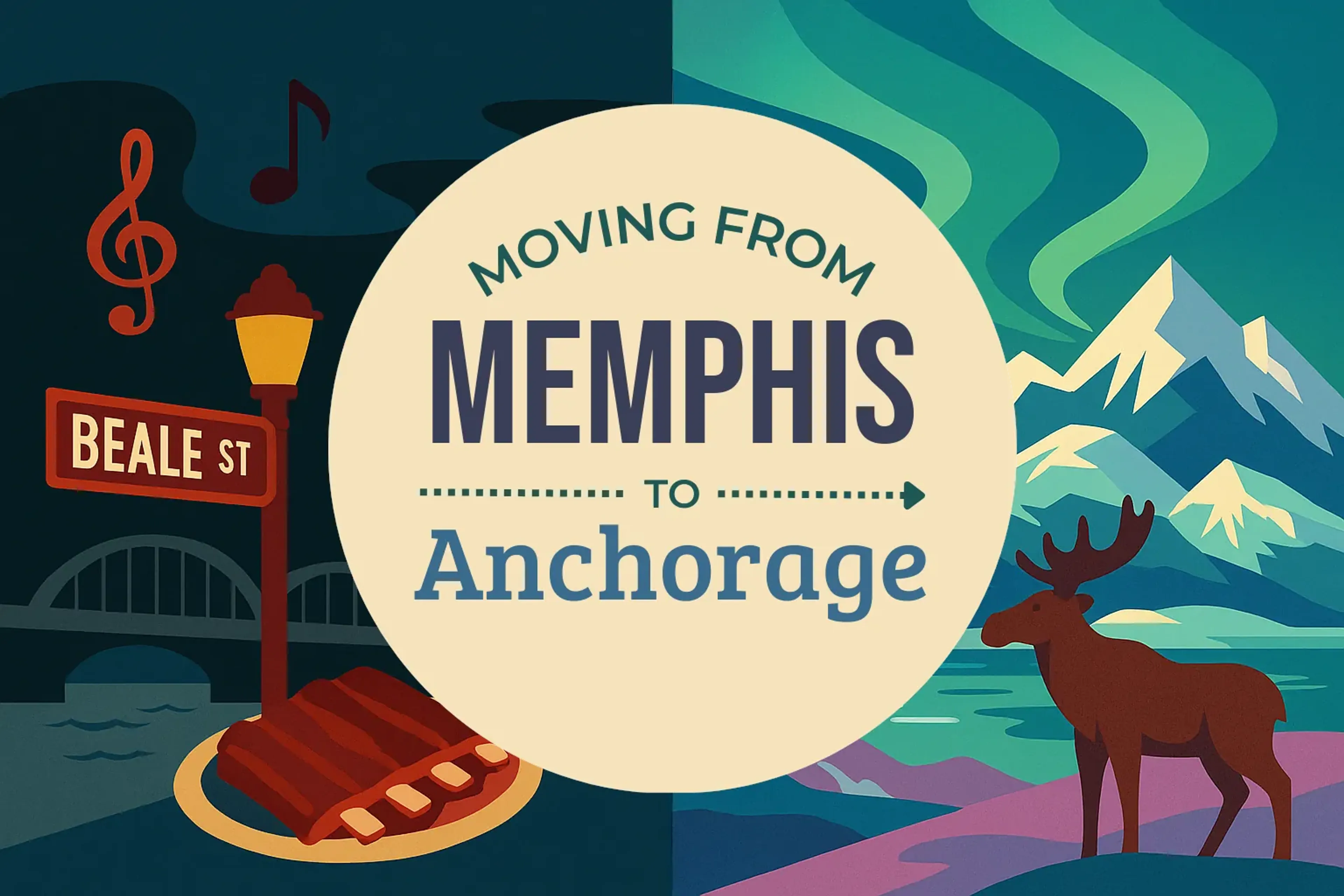 Side-by-side comparison of Memphis to Anchorage moving companies
