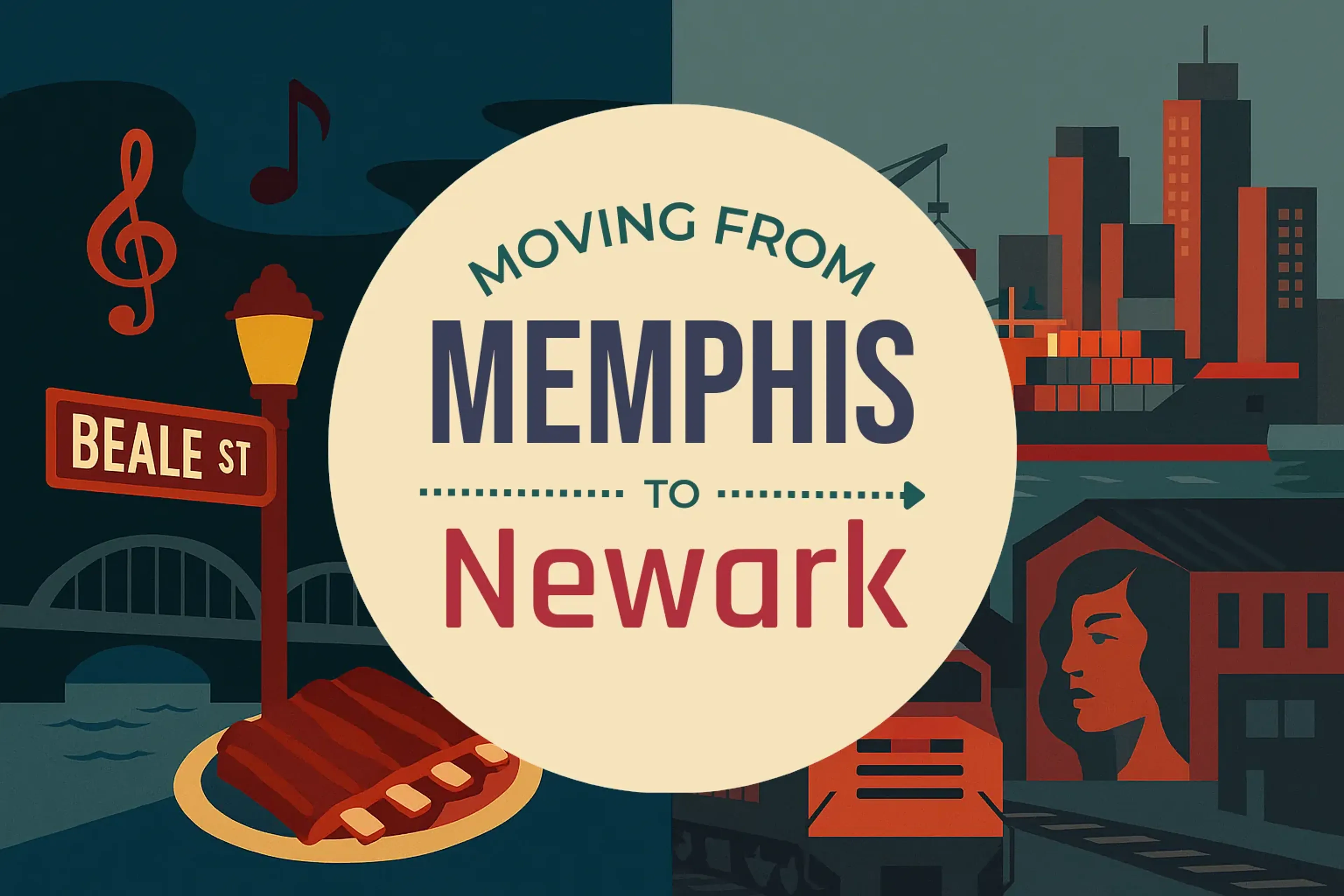 Side-by-side comparison of Memphis to Newark moving companies