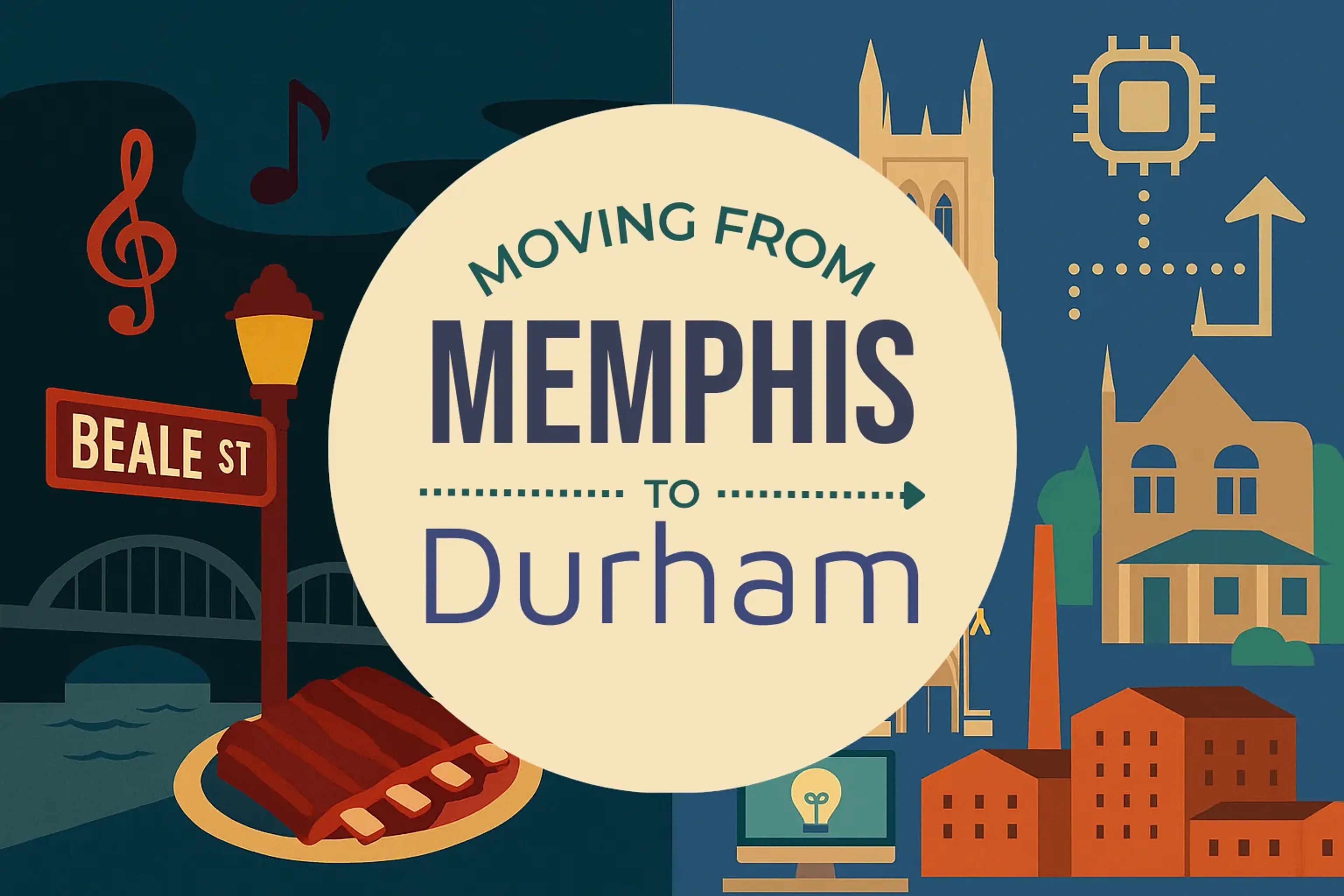 Side-by-side comparison of Memphis to Durham moving companies