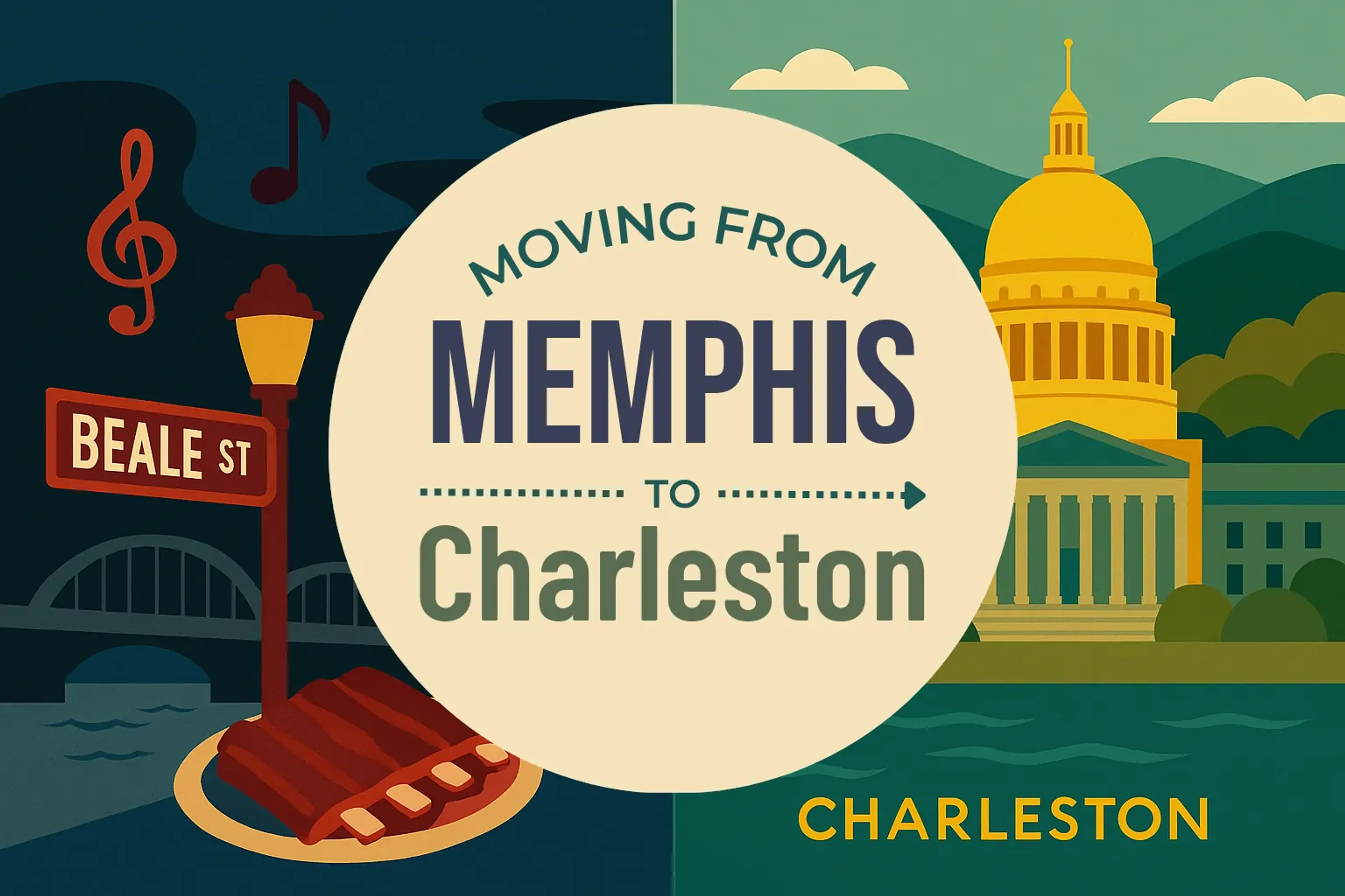 Side-by-side comparison of Memphis to Charleston moving companies