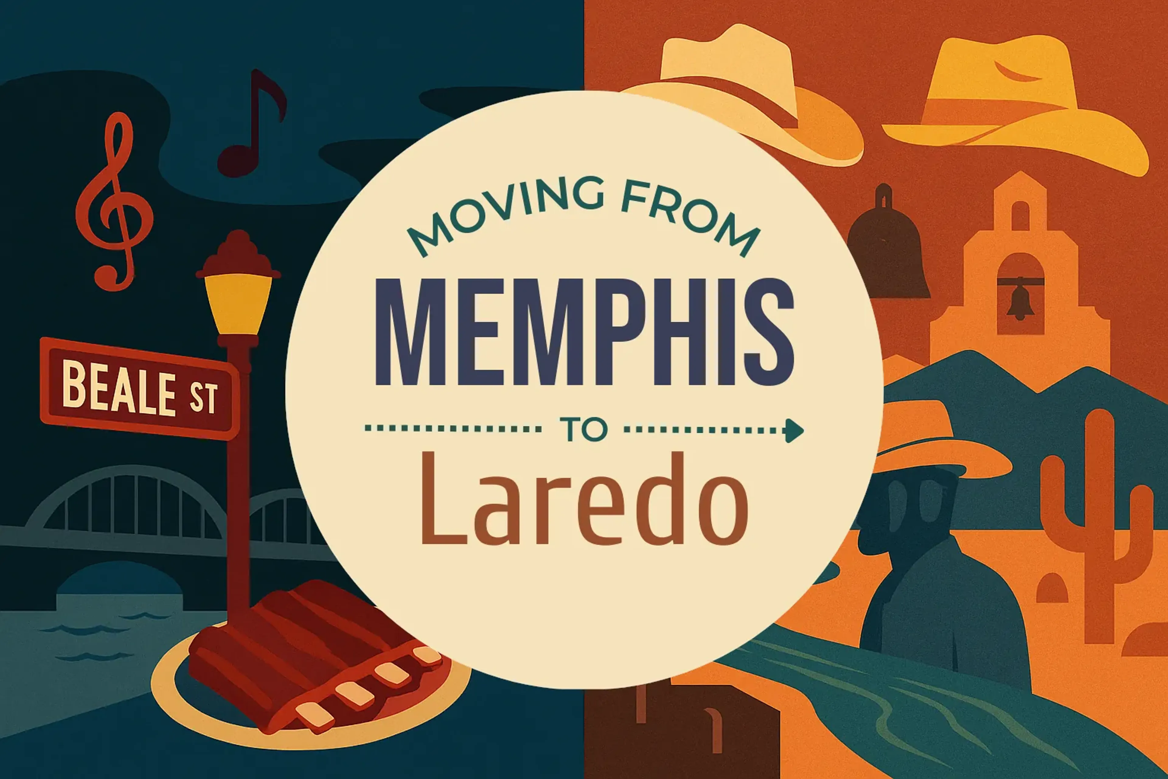 Side-by-side comparison of Memphis to Laredo moving companies