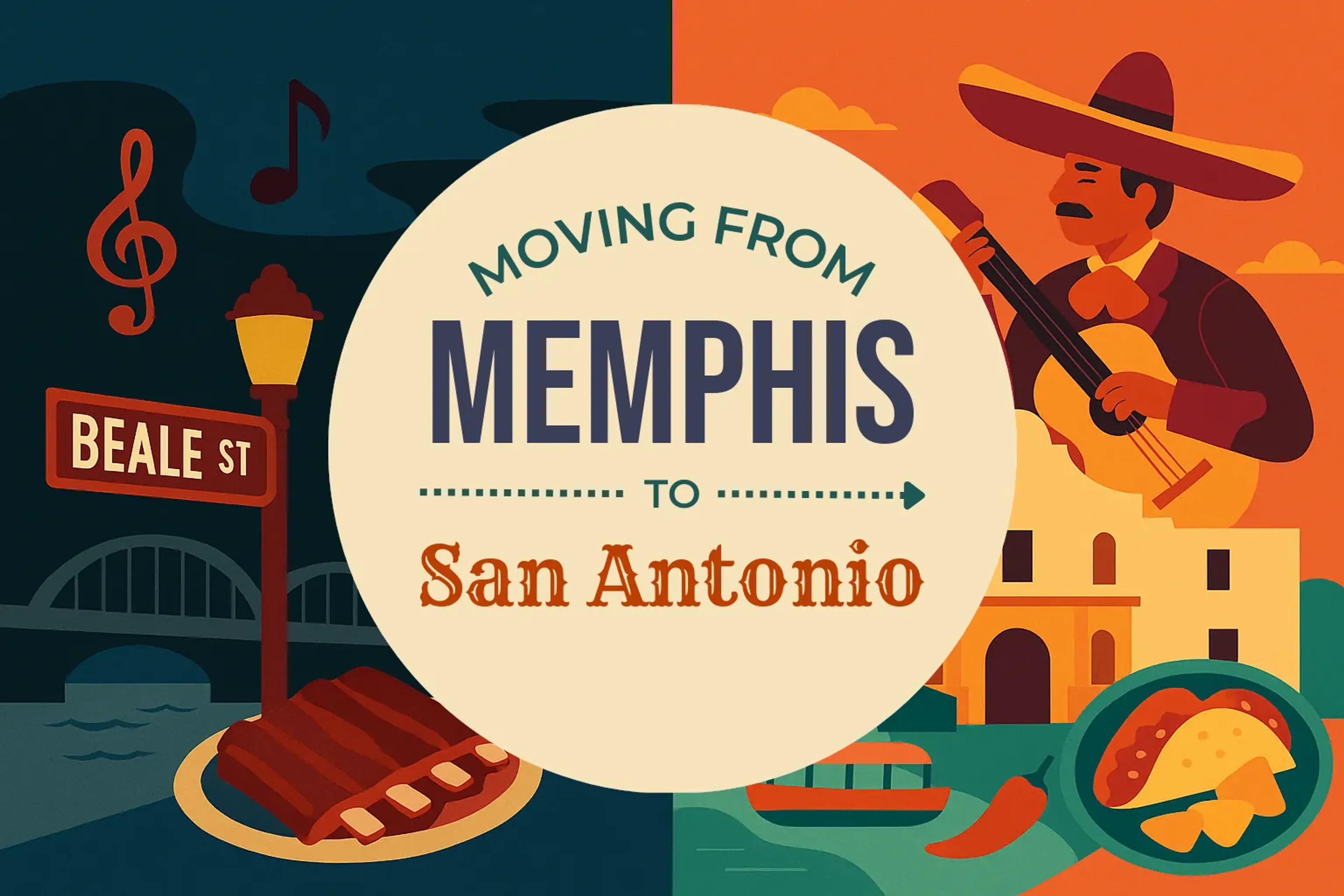 Side-by-side comparison of Memphis to San Antonio moving companies