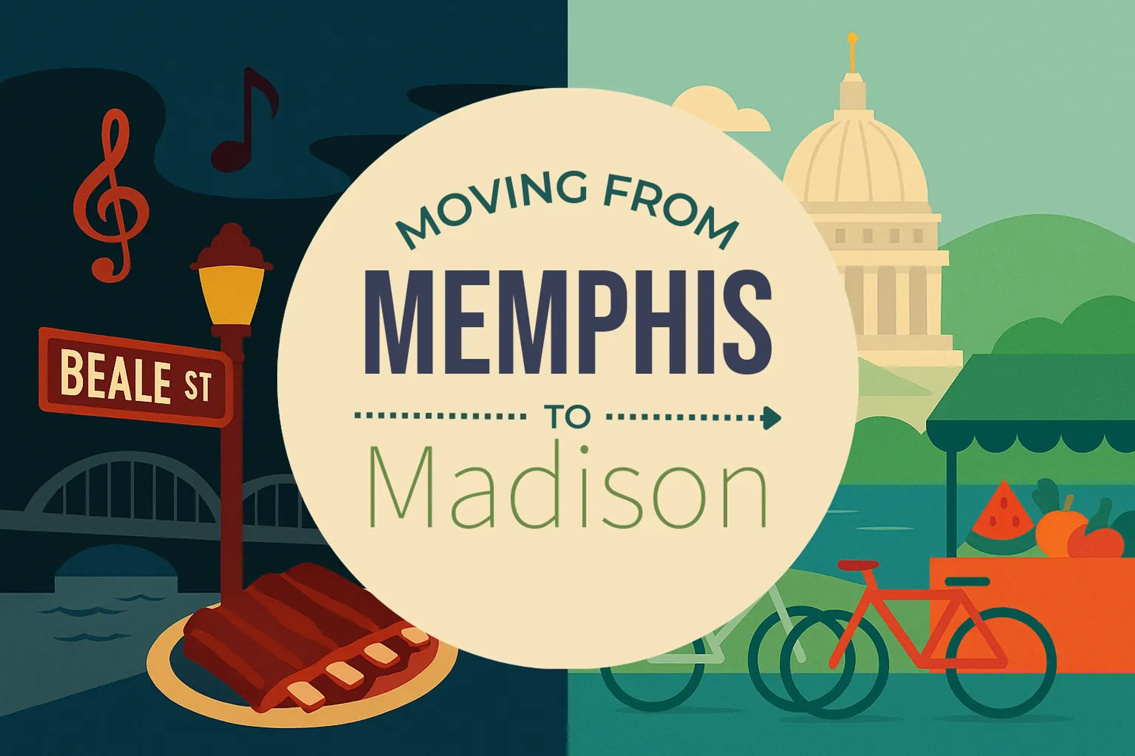 Side-by-side comparison of Memphis to Madison moving companies
