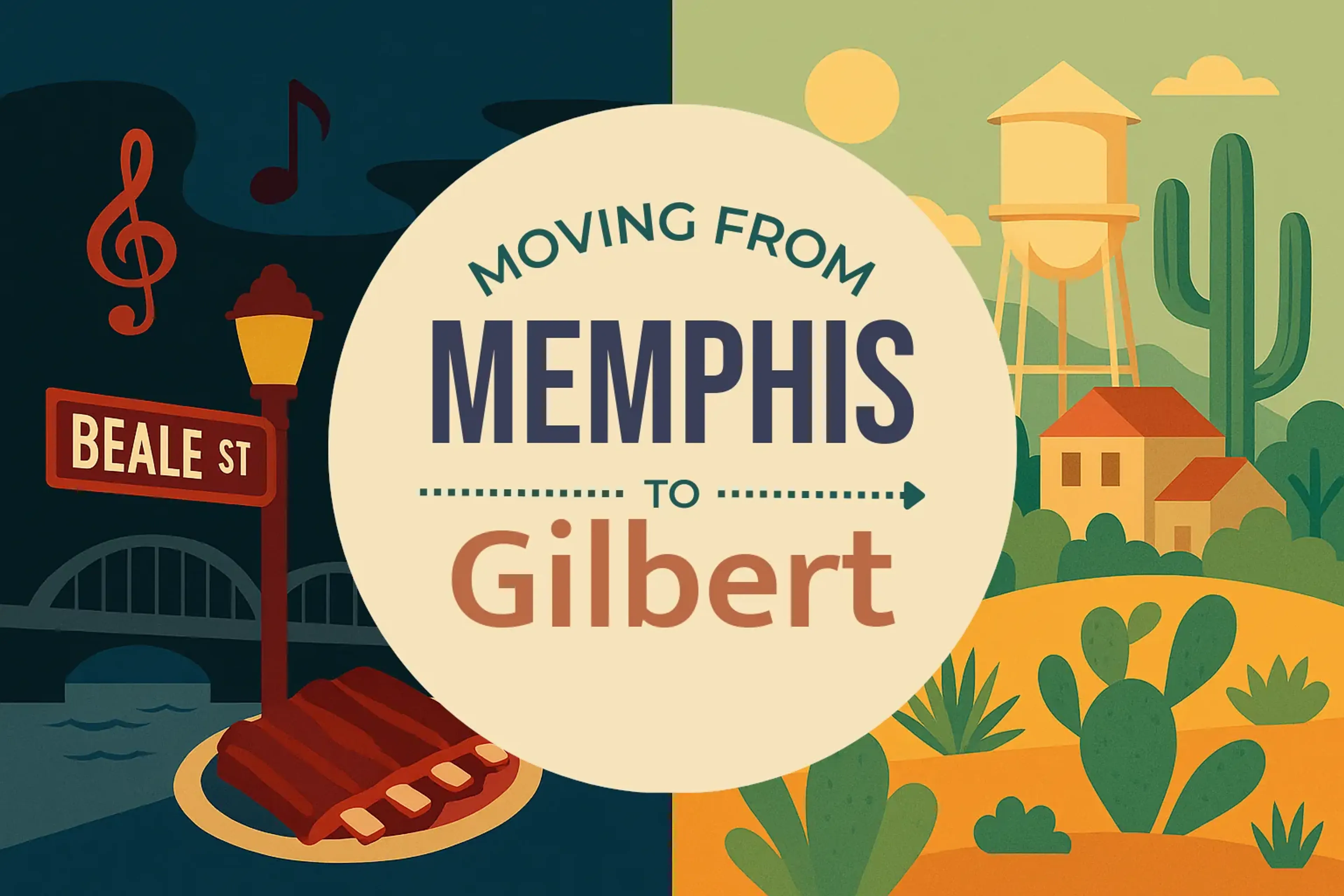 Side-by-side comparison of Memphis to Gilbert moving companies