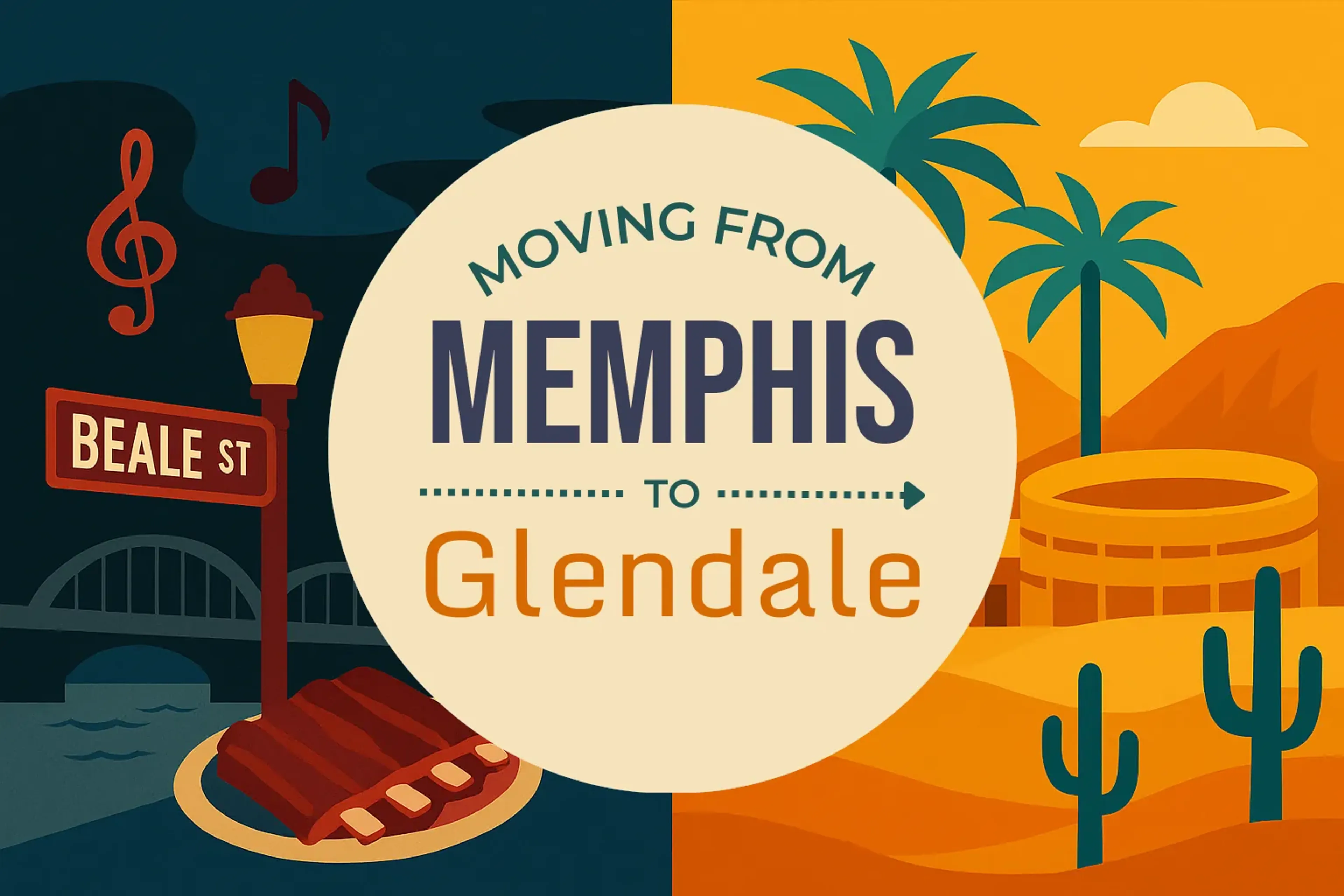 Side-by-side comparison of Memphis to Glendale moving companies