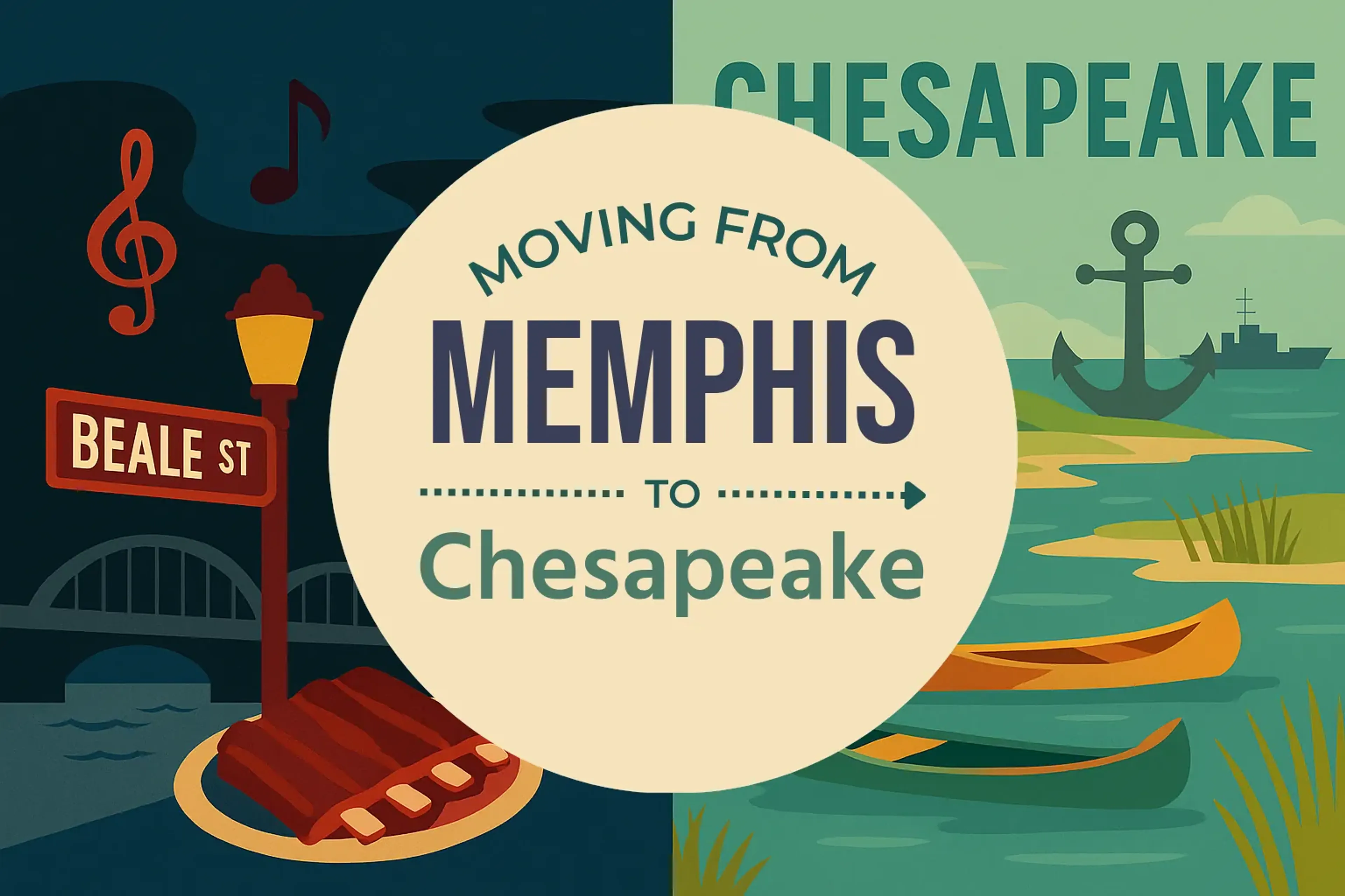 Side-by-side comparison of Memphis to Chesapeake moving companies